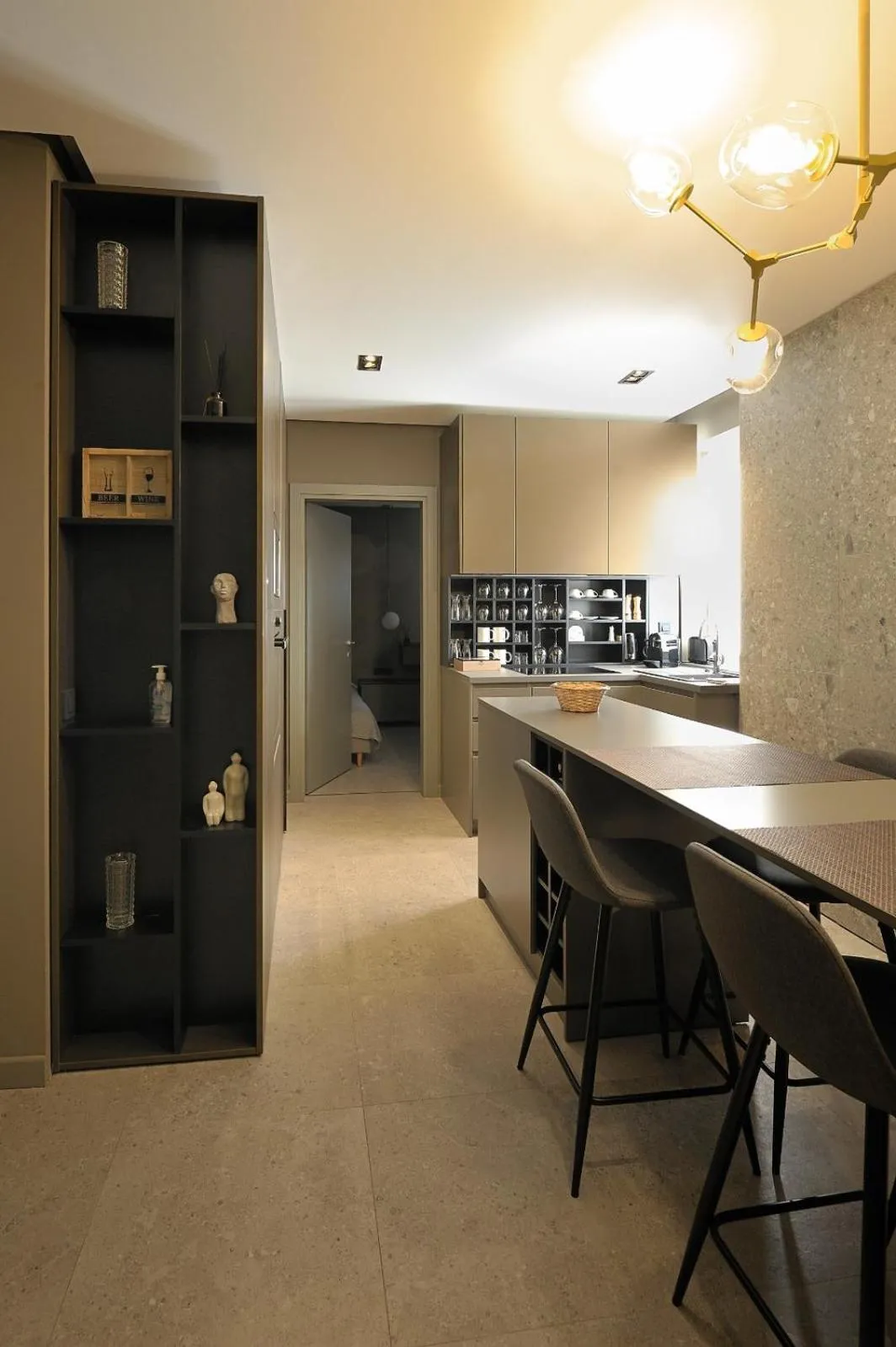 Kitchen or kitchenette in Sofia Apartments