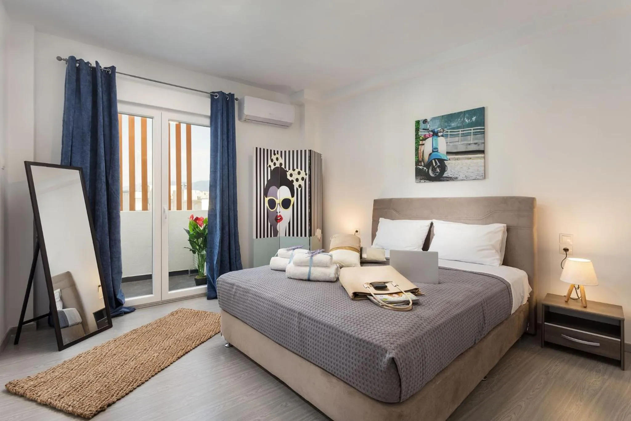 Bedroom, Bed in The Aristotelian Suites by Athens Stay