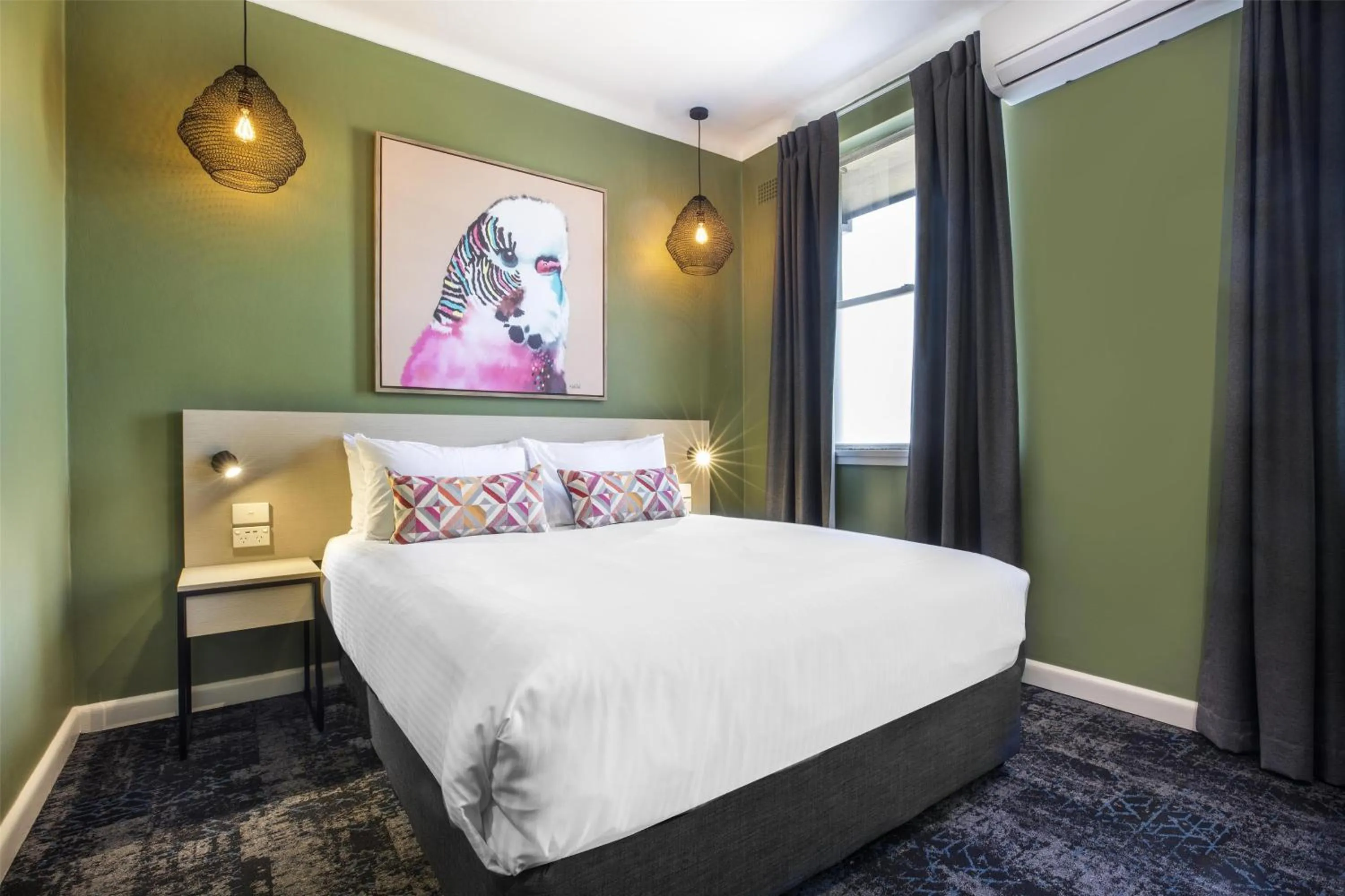 Bedroom, Bed in Nightcap at Pritchards Hotel