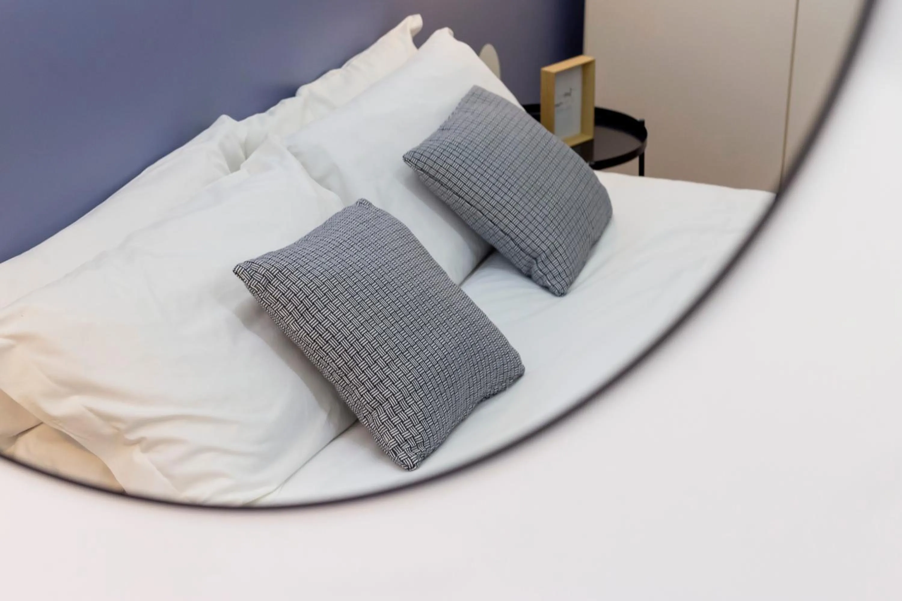 Bed in Lovely guest-room with private bathroom