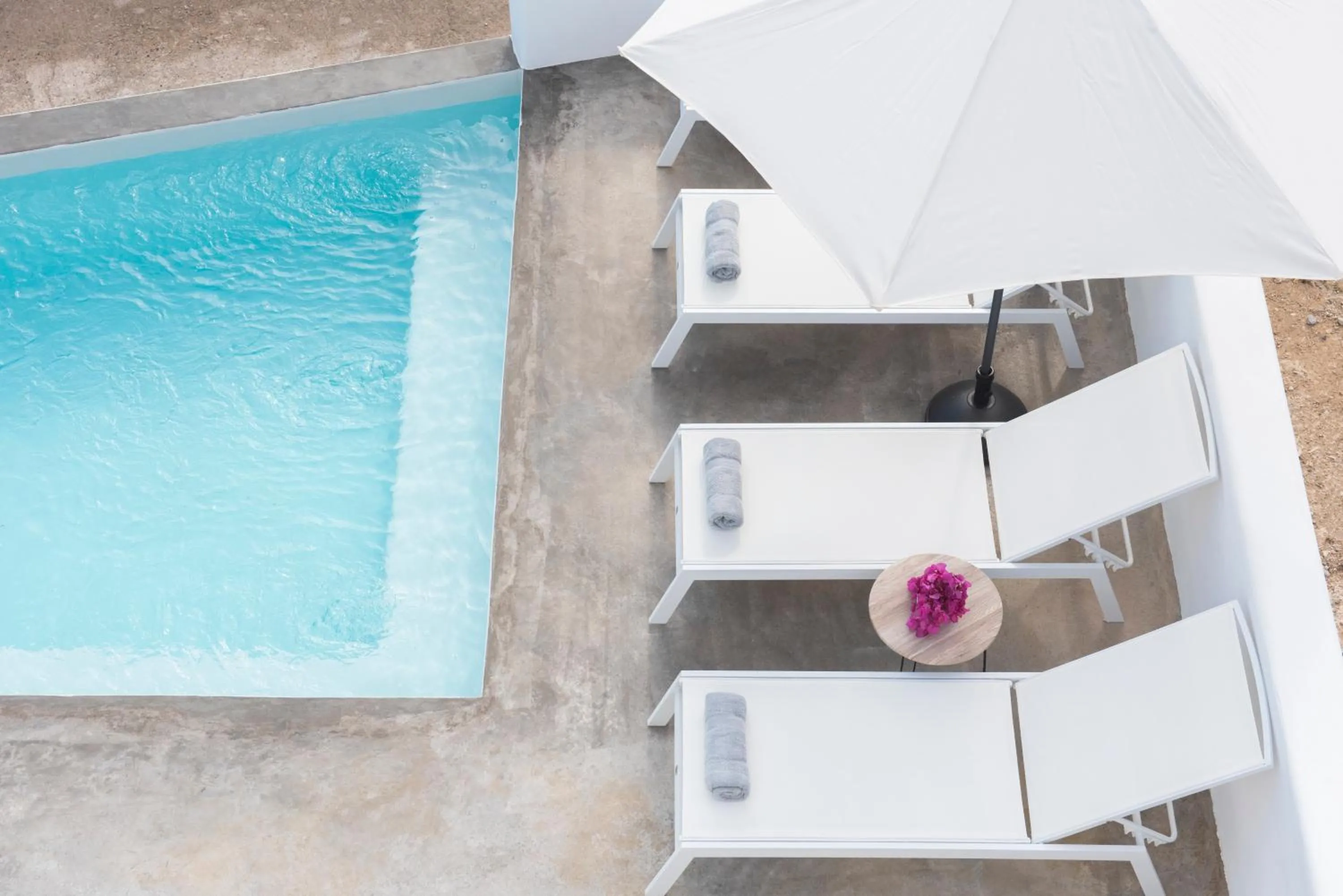 Pool view in White Orchid Suites