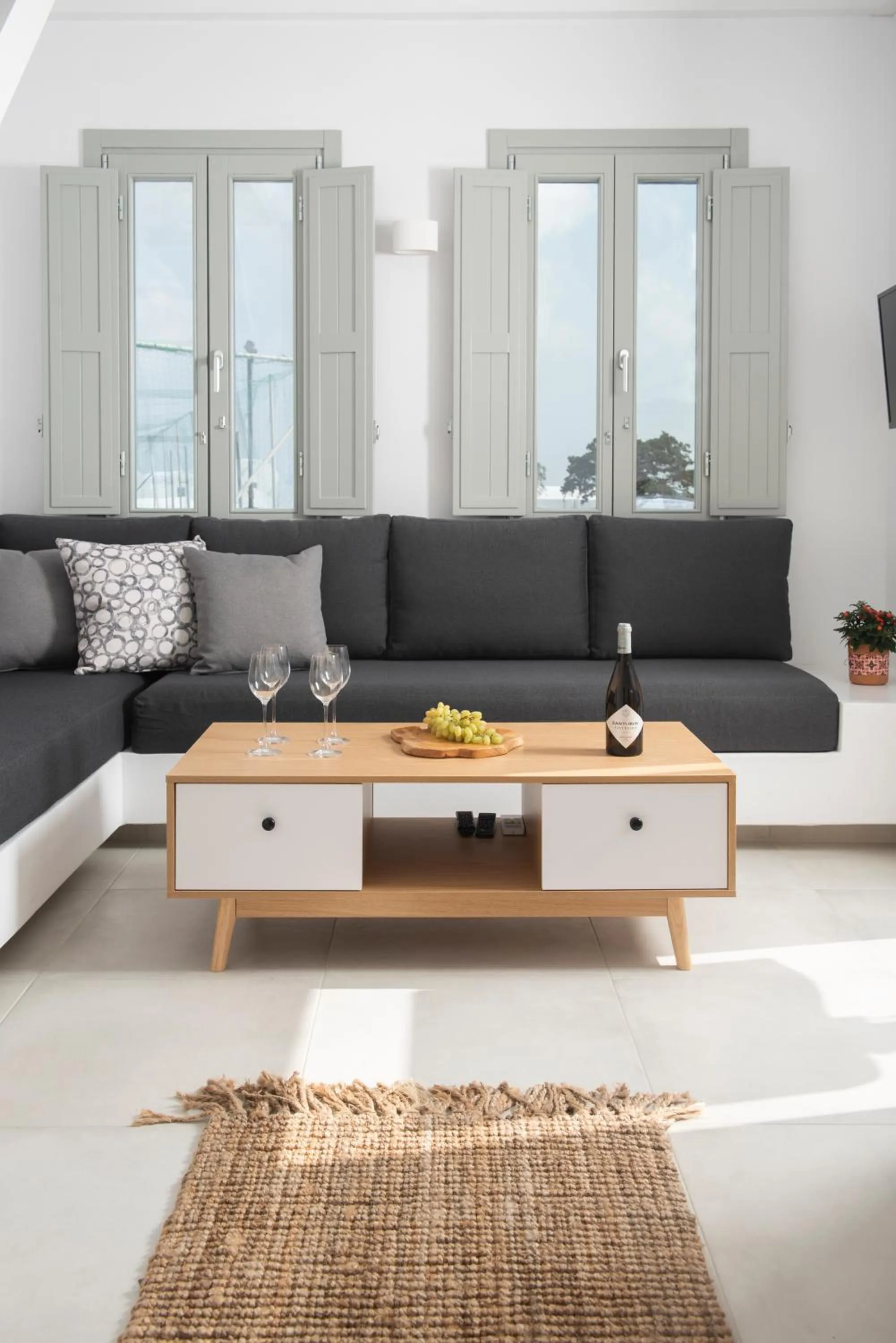 Living room in White Orchid Suites