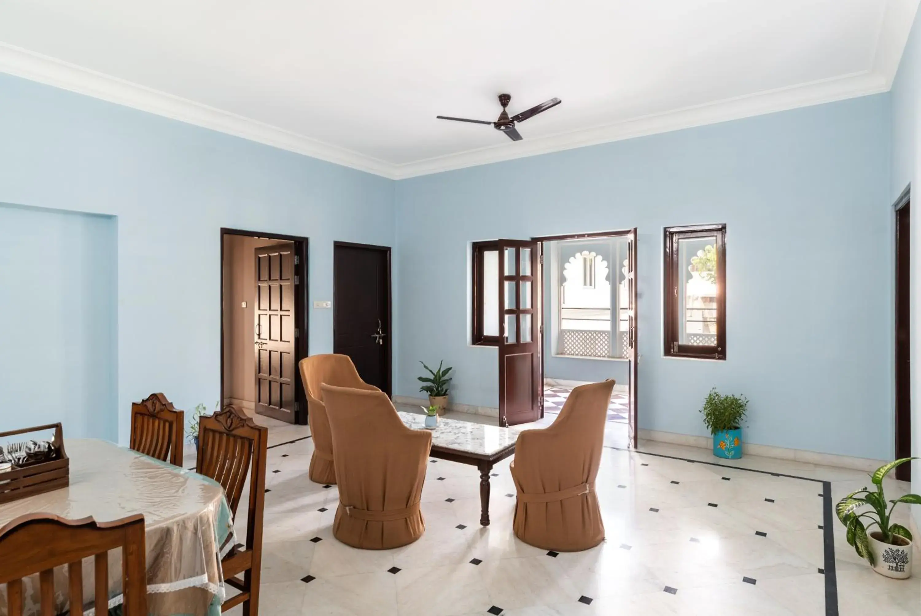 Living room in Chandra Vilas Heritage stay Living room in Chandra Vilas Heritage stay