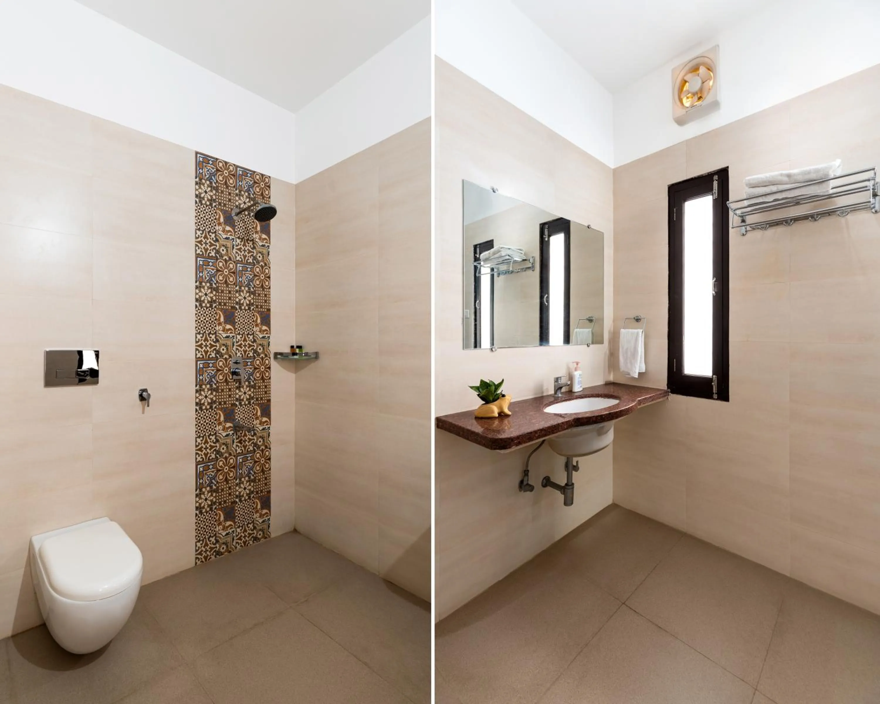 Bathroom in Chandra Vilas Heritage stay