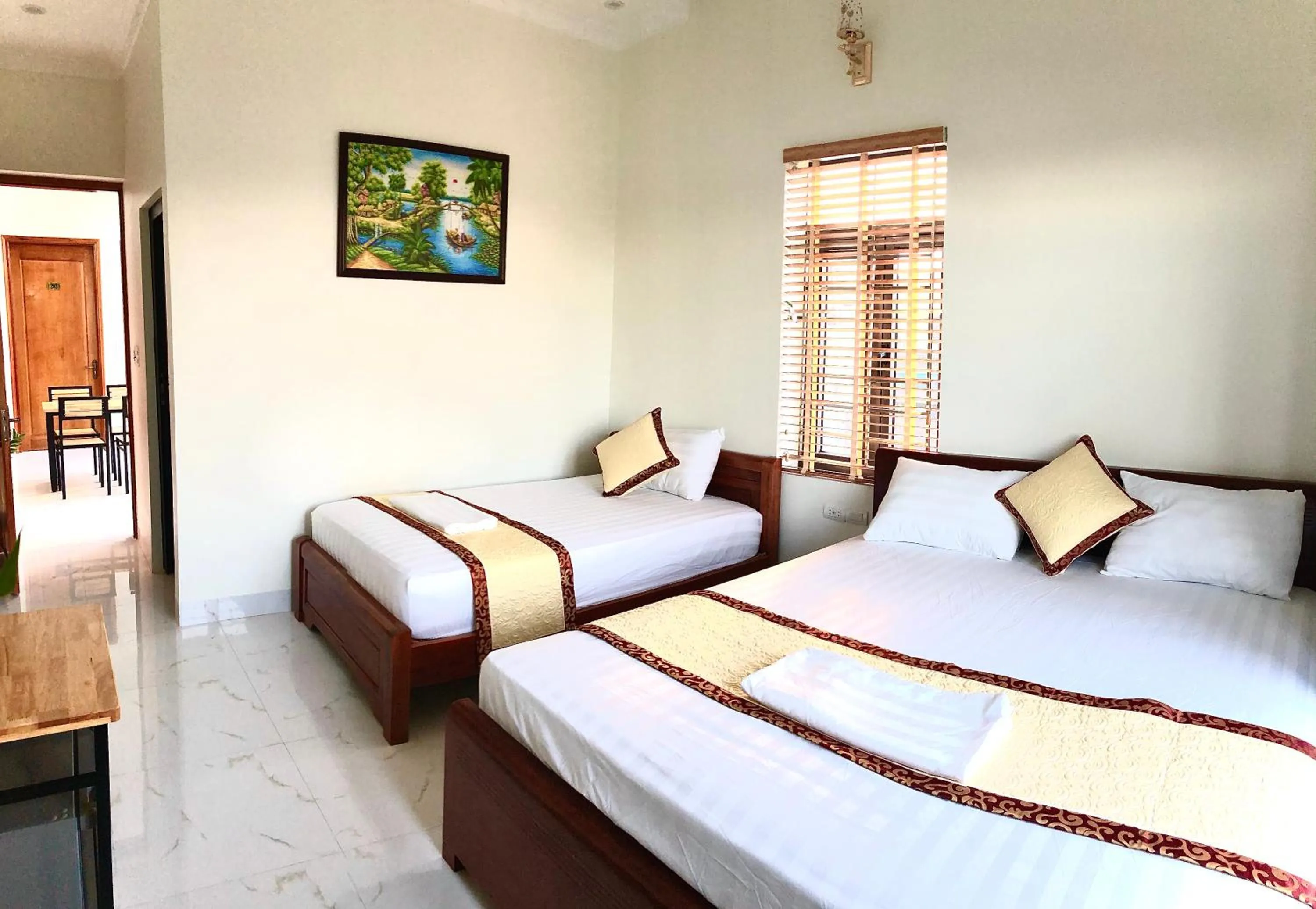 Bed in Hang Mua Sunrise Homestay