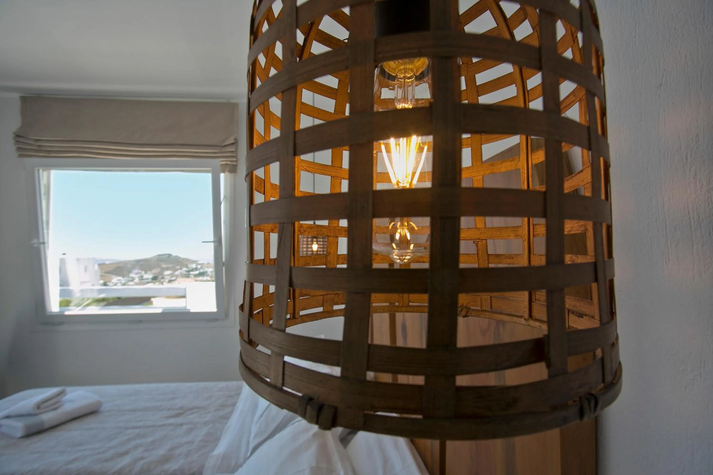 Decorative detail, Bed in Anna-Maria Mykonos Hotel
