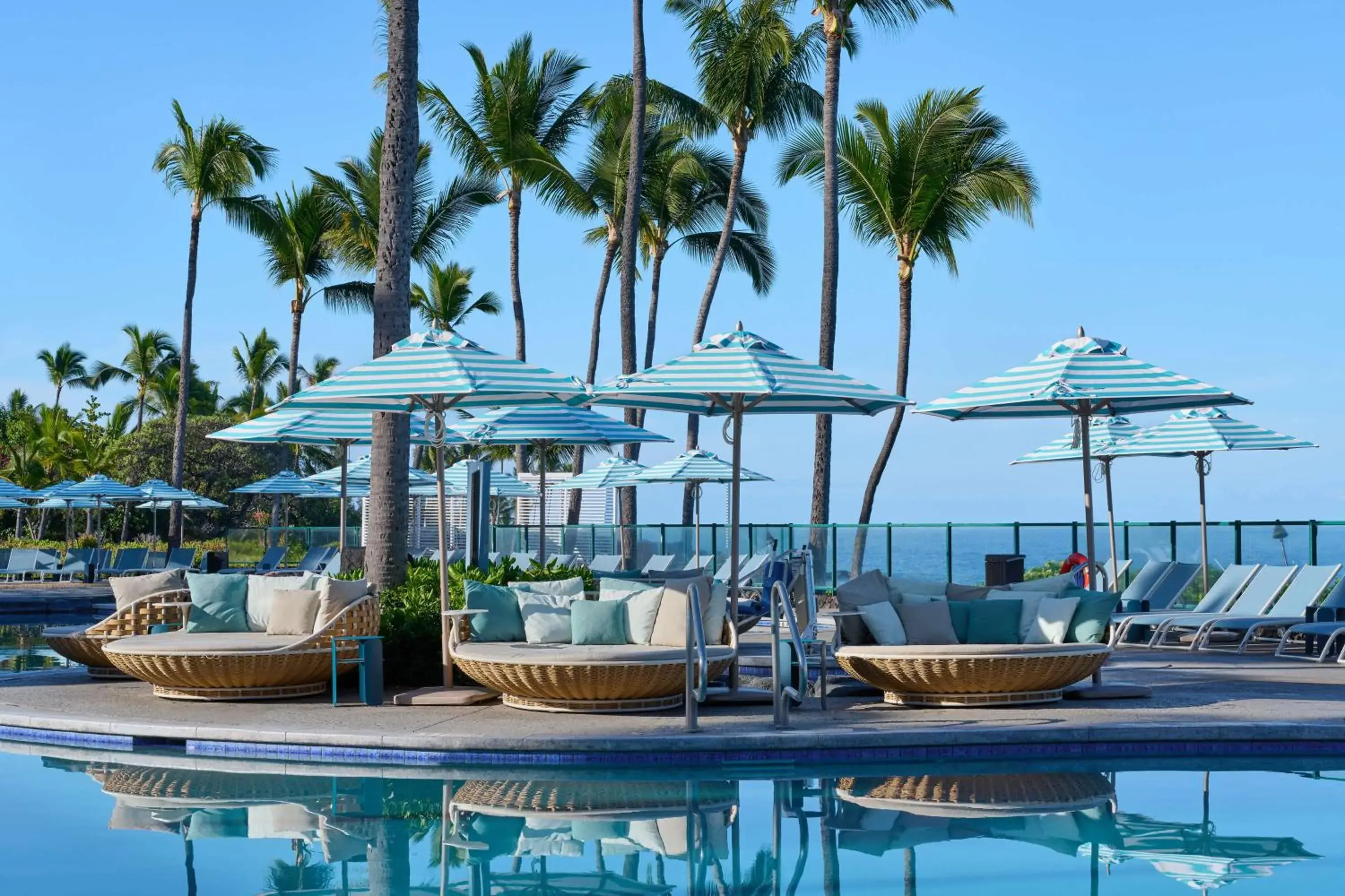 Pool view in OUTRIGGER Kona Resort and Spa Pool view in OUTRIGGER Kona Resort and Spa