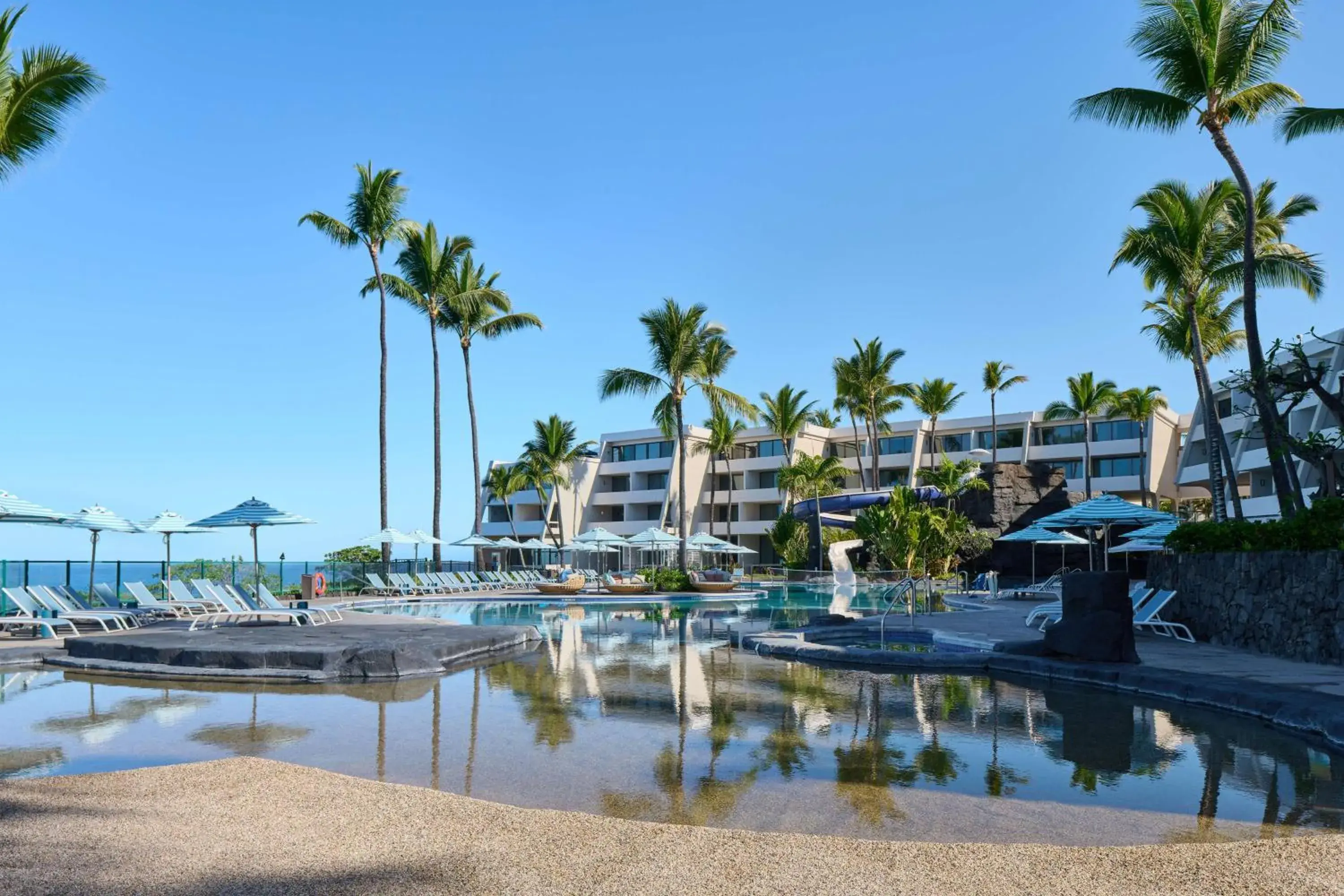 Pool view in OUTRIGGER Kona Resort and Spa Pool view in OUTRIGGER Kona Resort and Spa