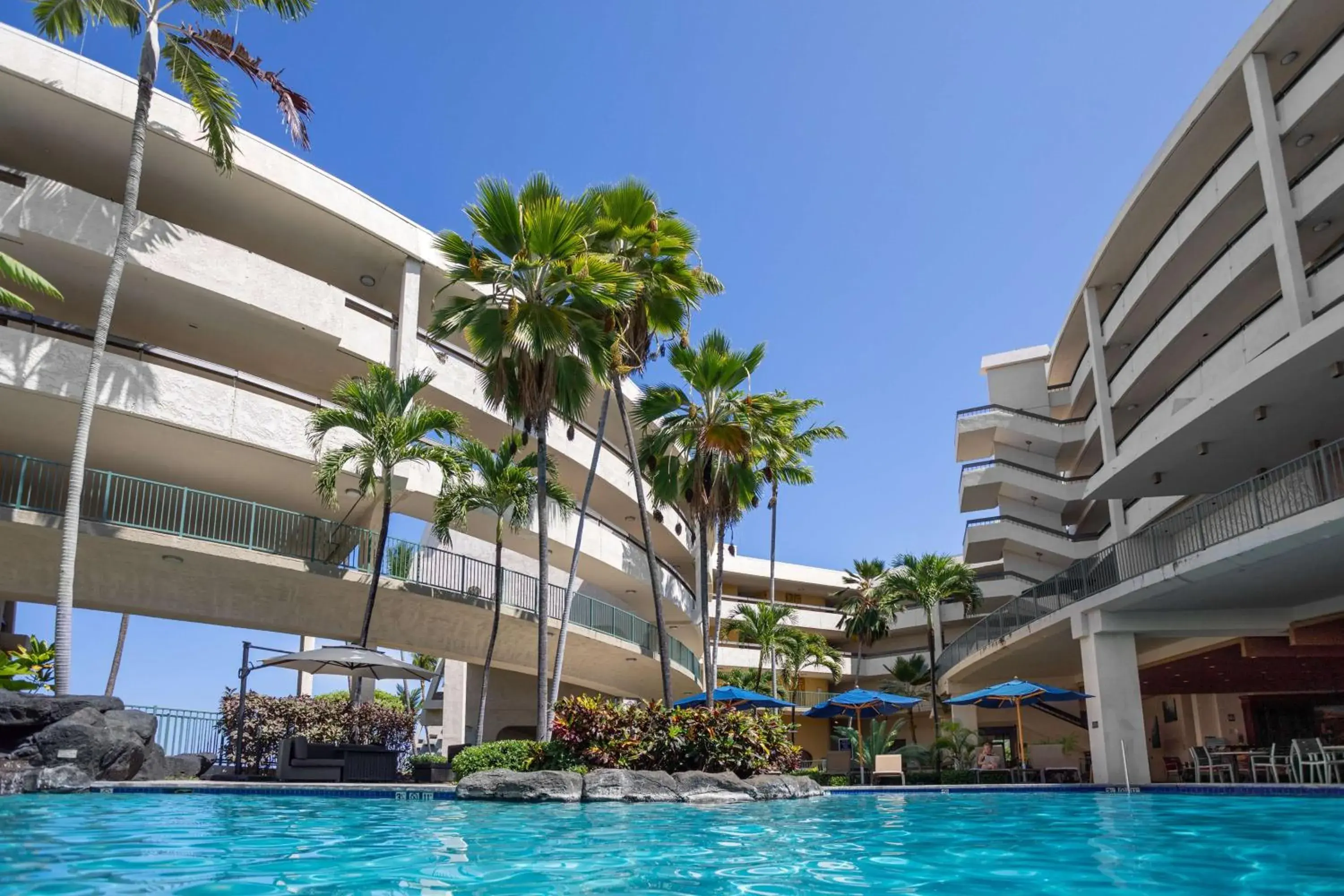 Pool view in OUTRIGGER Kona Resort and Spa Pool view in OUTRIGGER Kona Resort and Spa