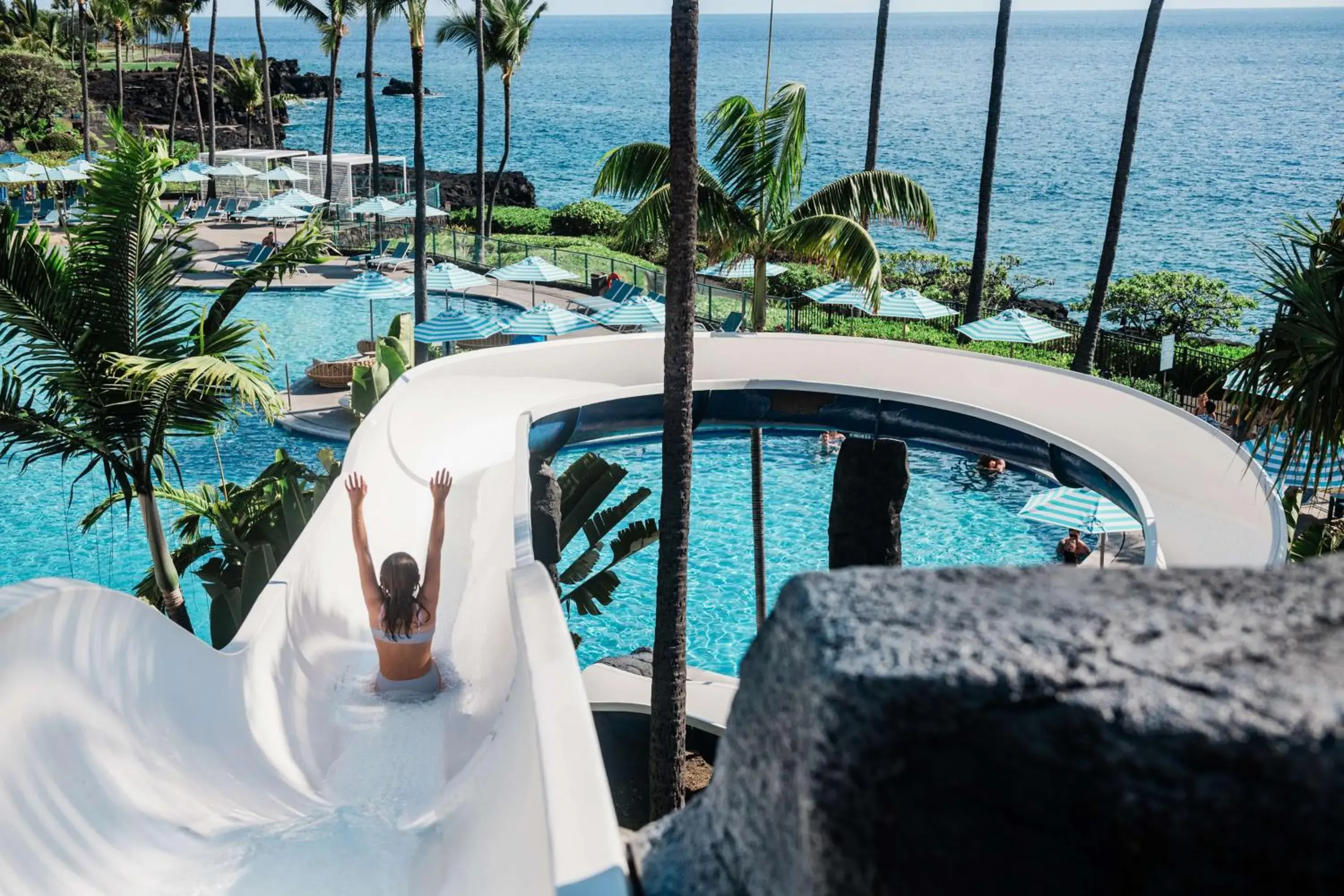 Pool view in OUTRIGGER Kona Resort and Spa Pool view in OUTRIGGER Kona Resort and Spa