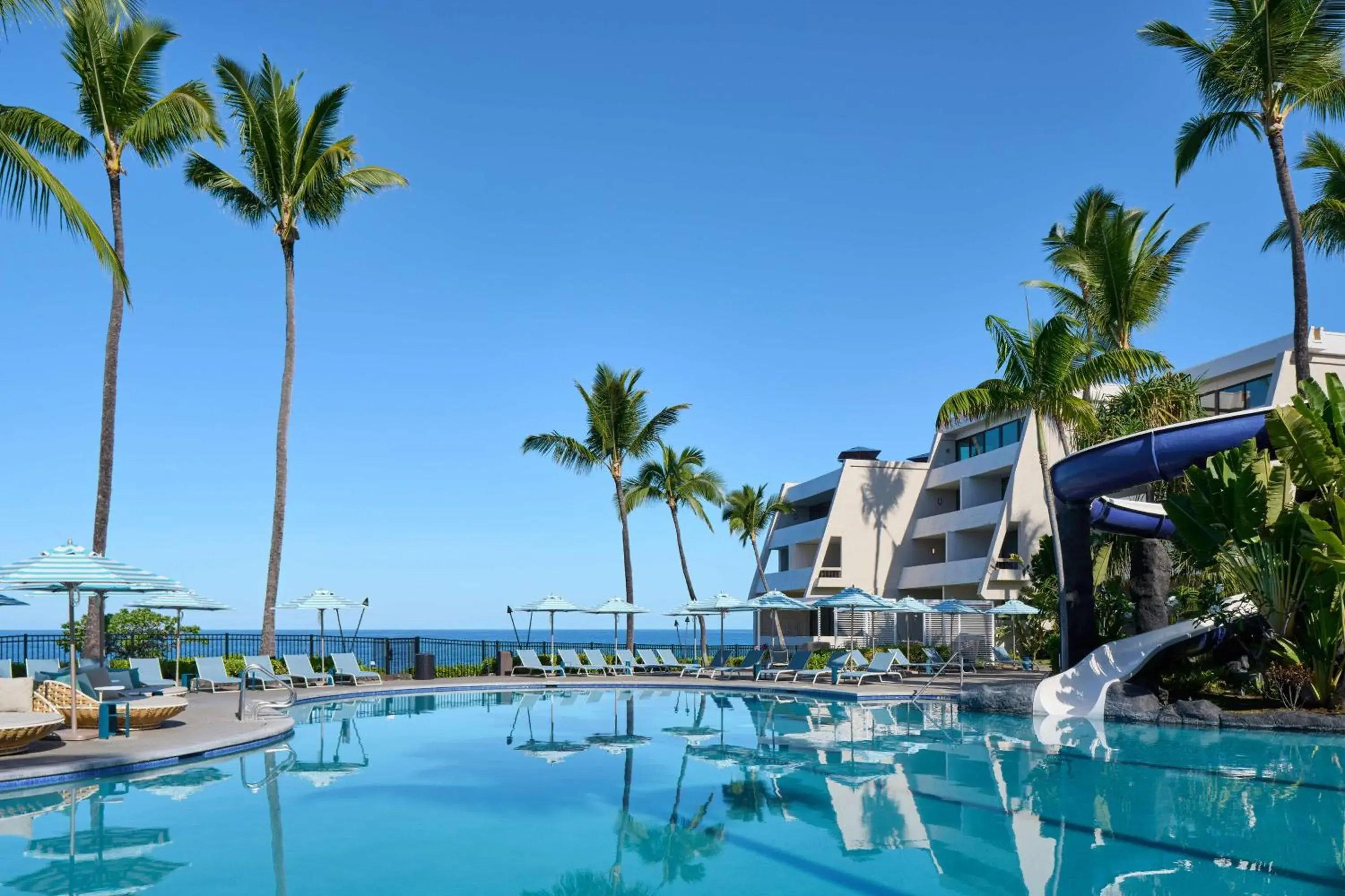 Pool view in OUTRIGGER Kona Resort and Spa Pool view in OUTRIGGER Kona Resort and Spa