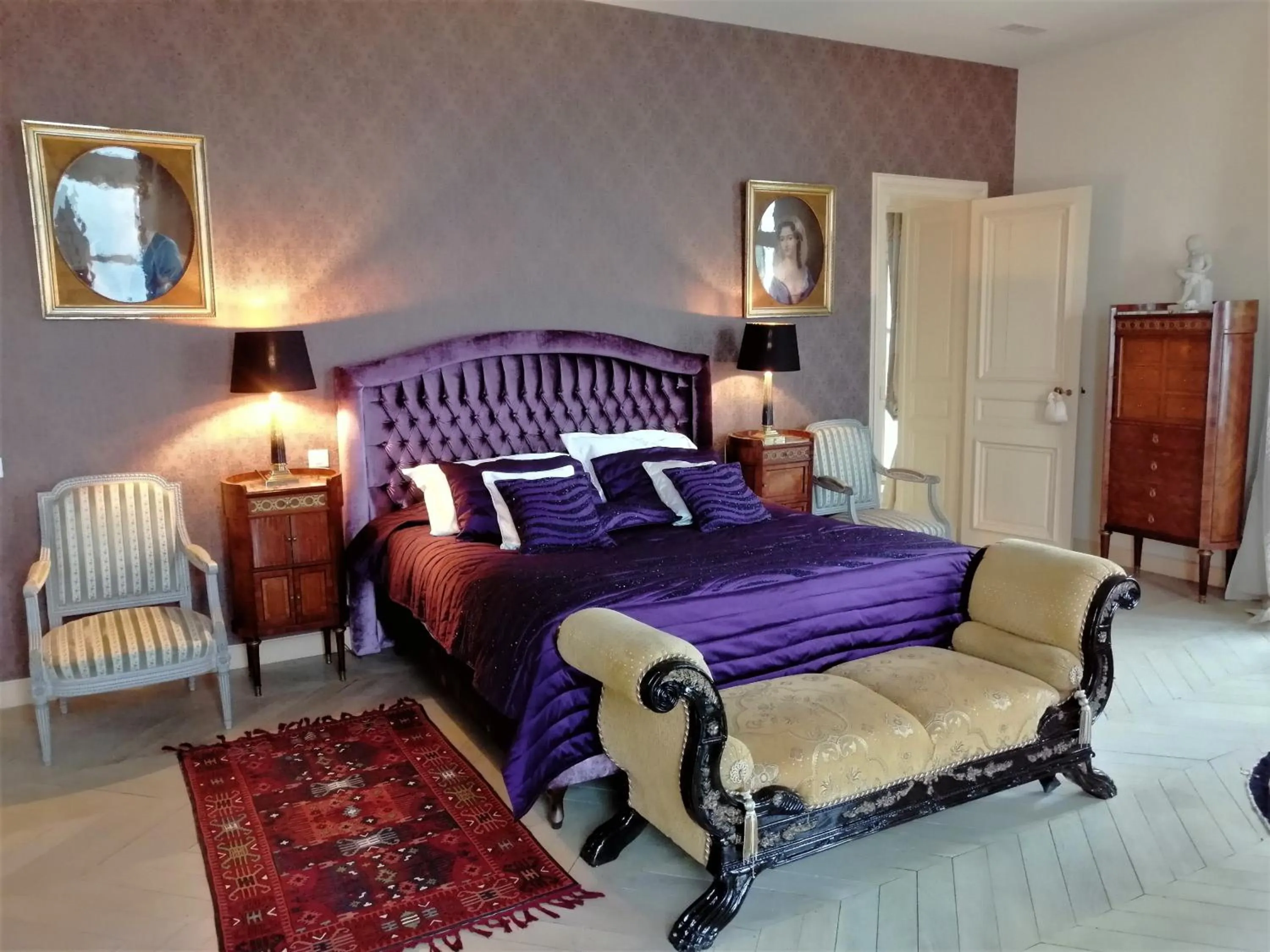 Bed in Chateau du Bec du Gave