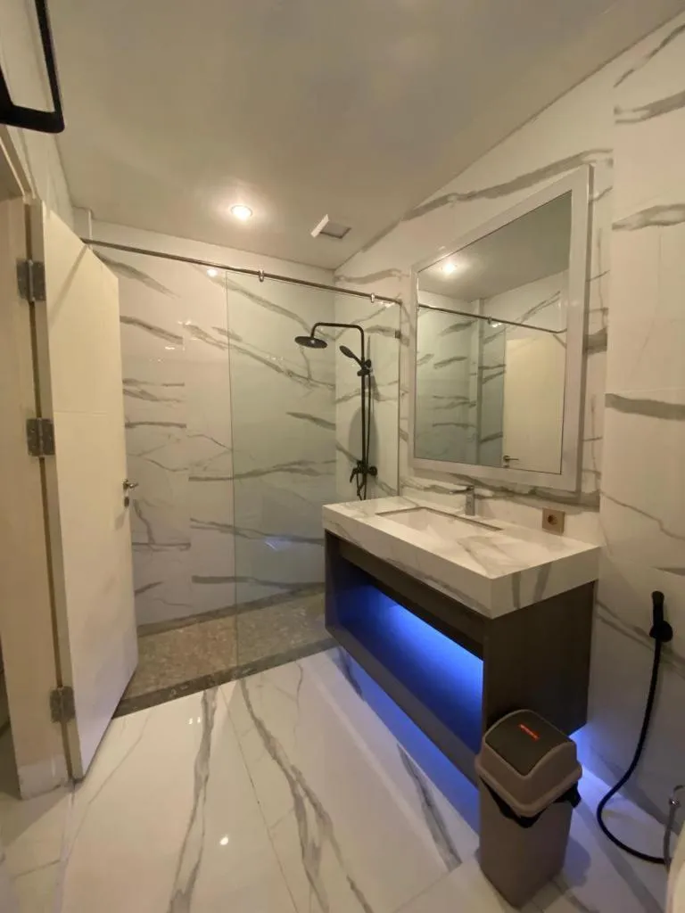 Bathroom in panfila hotel