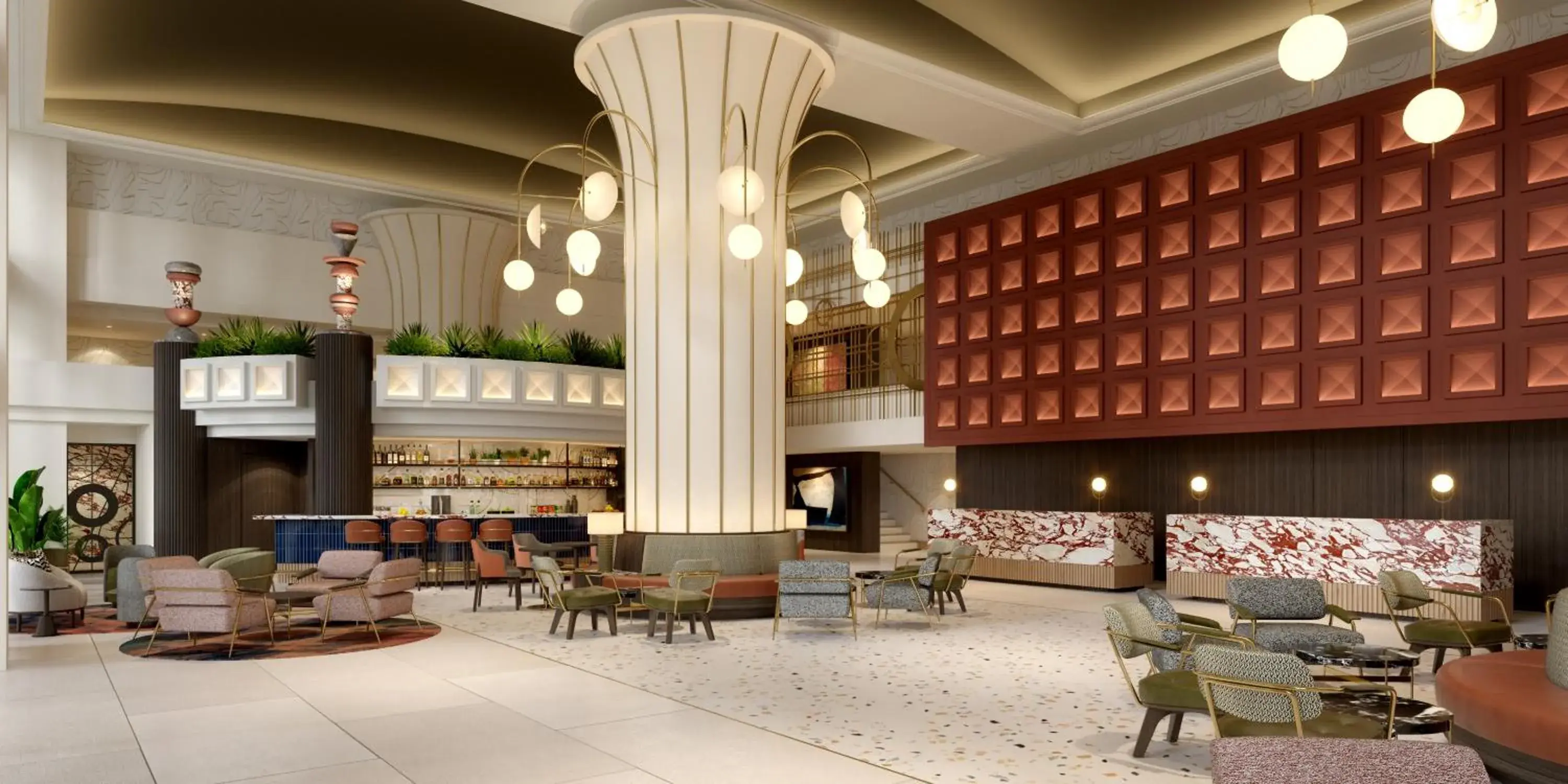 Lounge or bar, Restaurant/Places to Eat in Paris Marriott Rive Gauche Hotel & Conference Center
