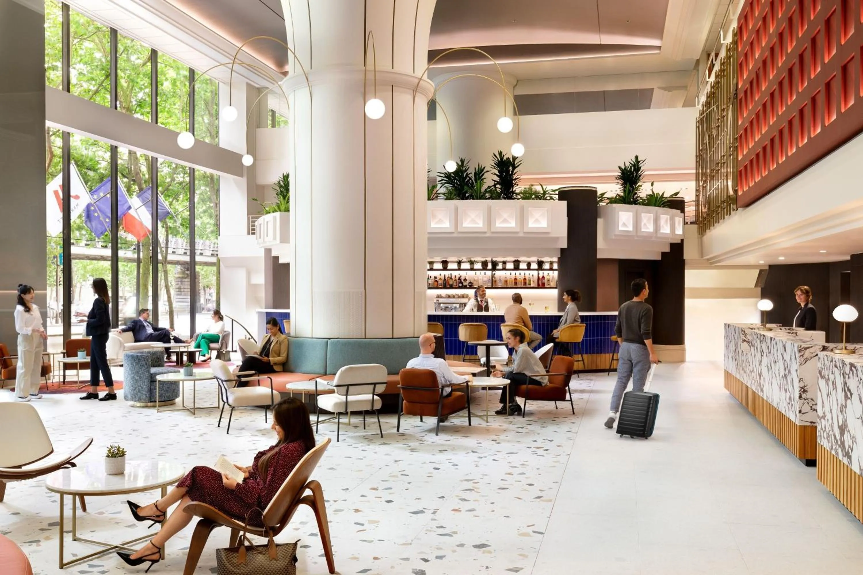 Lobby or reception in Paris Marriott Rive Gauche Hotel & Conference Center