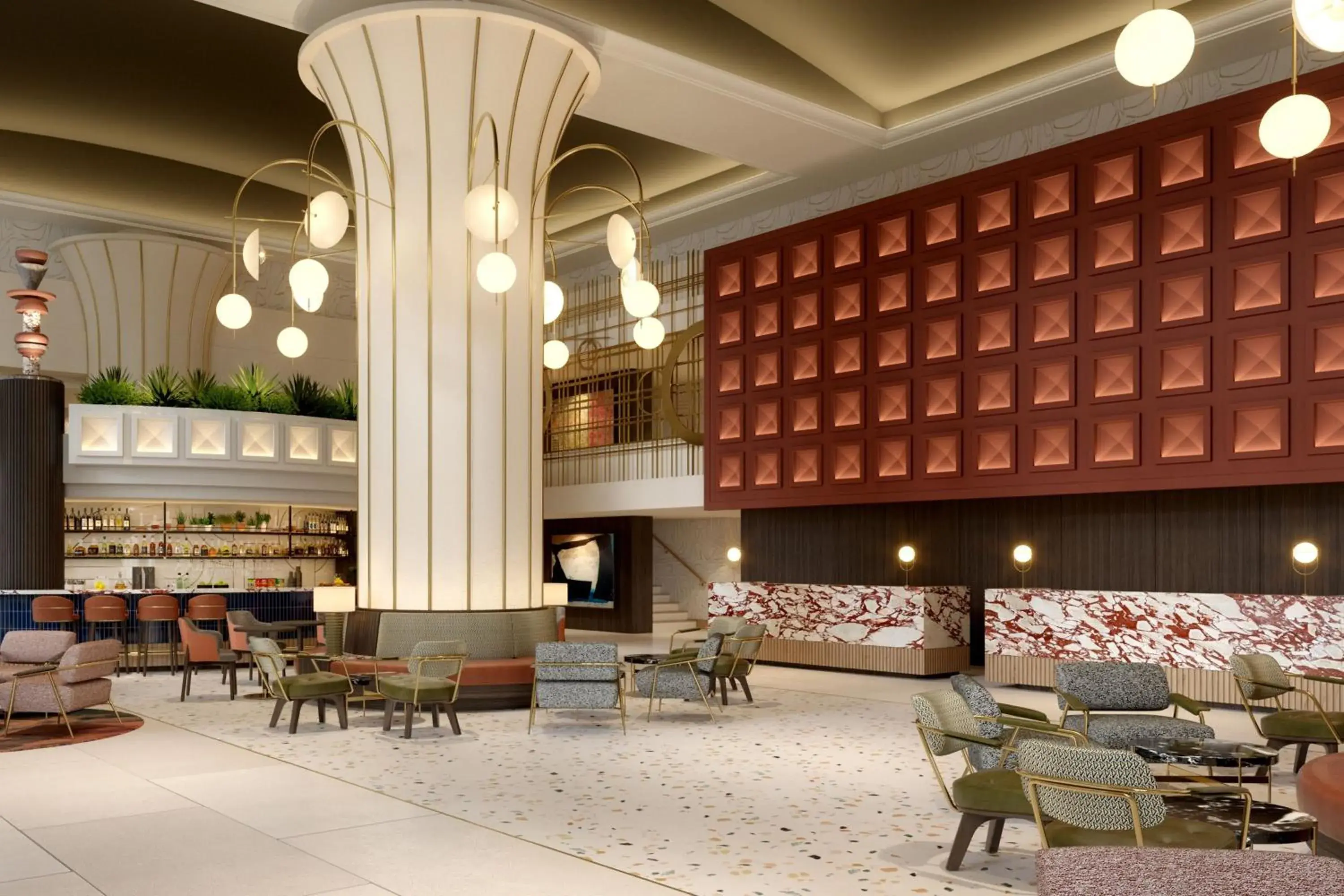 Lobby or reception, Restaurant/Places to Eat in Paris Marriott Rive Gauche Hotel & Conference Center
