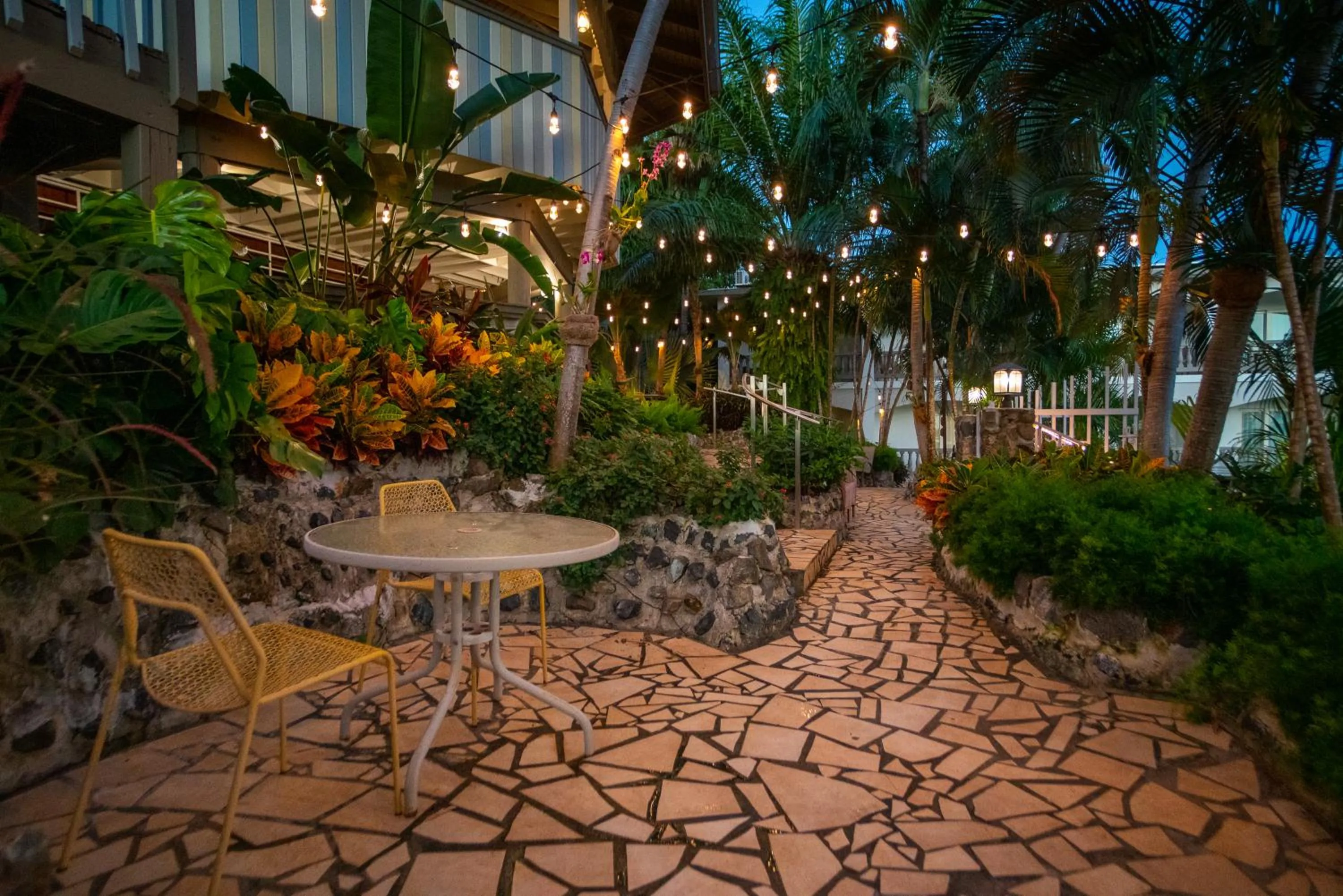 Patio in Lazy Parrot Inn
