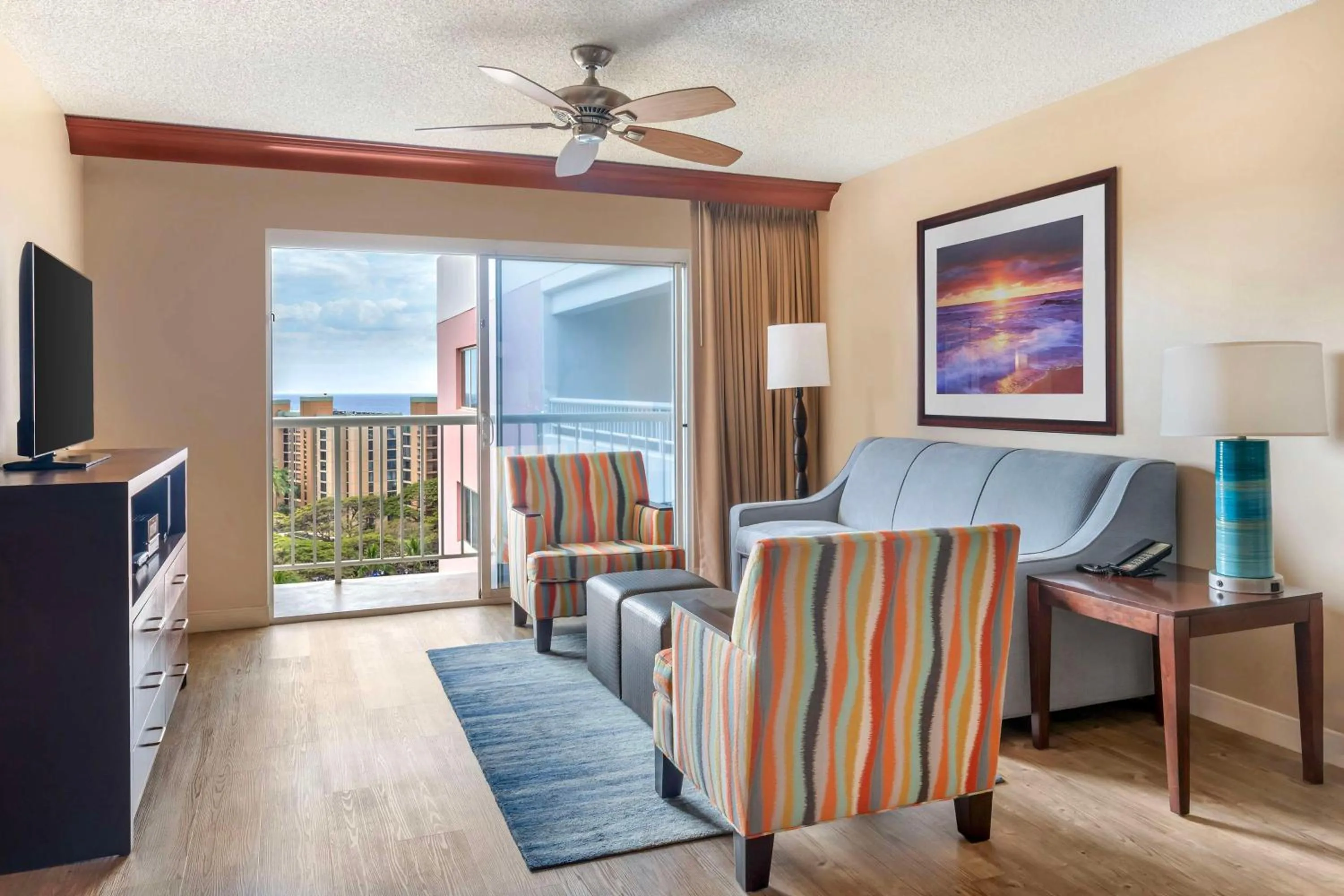 Living room in Hilton Vacation Club Ka'anapali Beach Maui