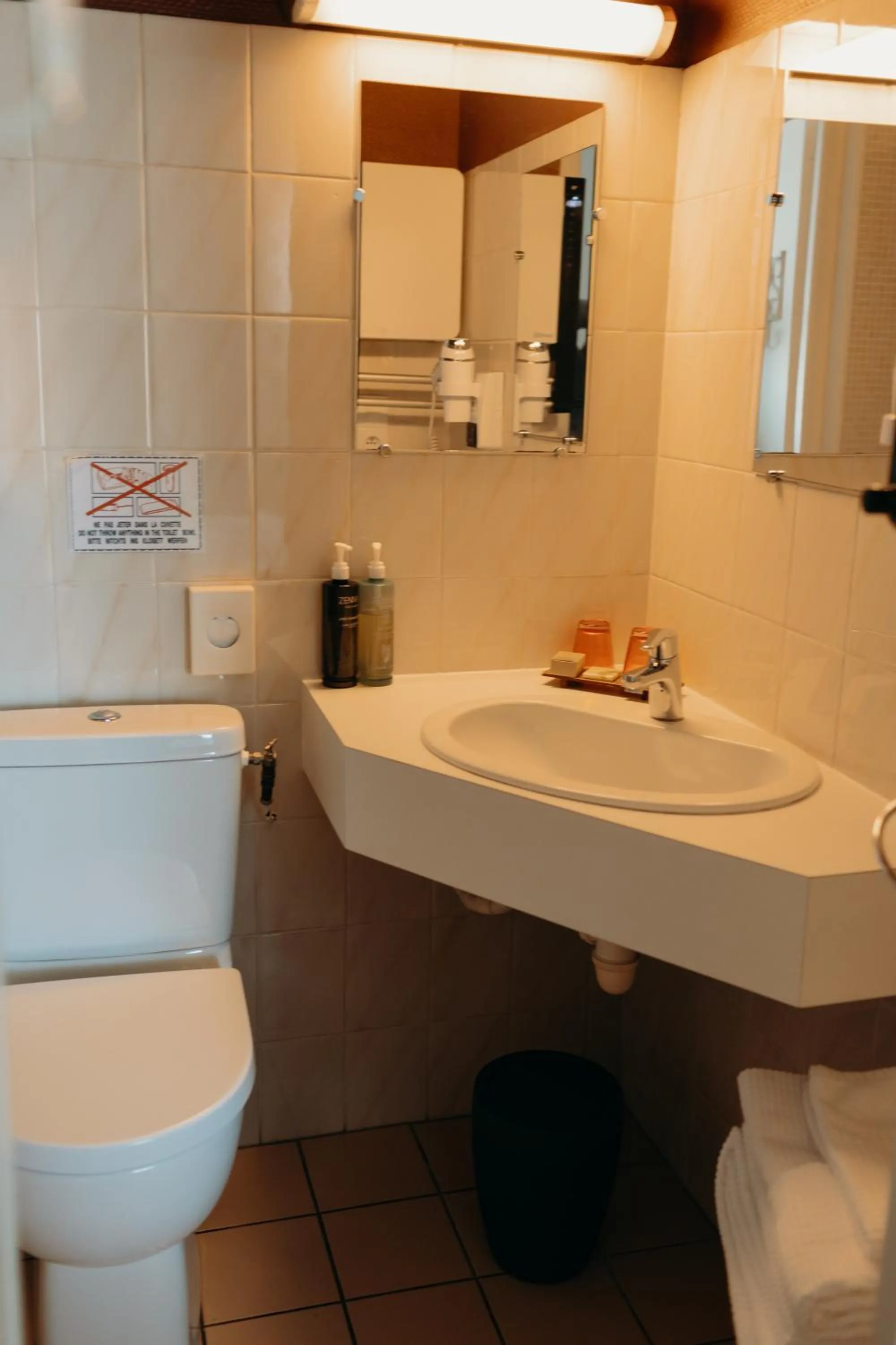 Toilet in Hôtel Le Chatellier - Piscine chauffée d'avril à octobre