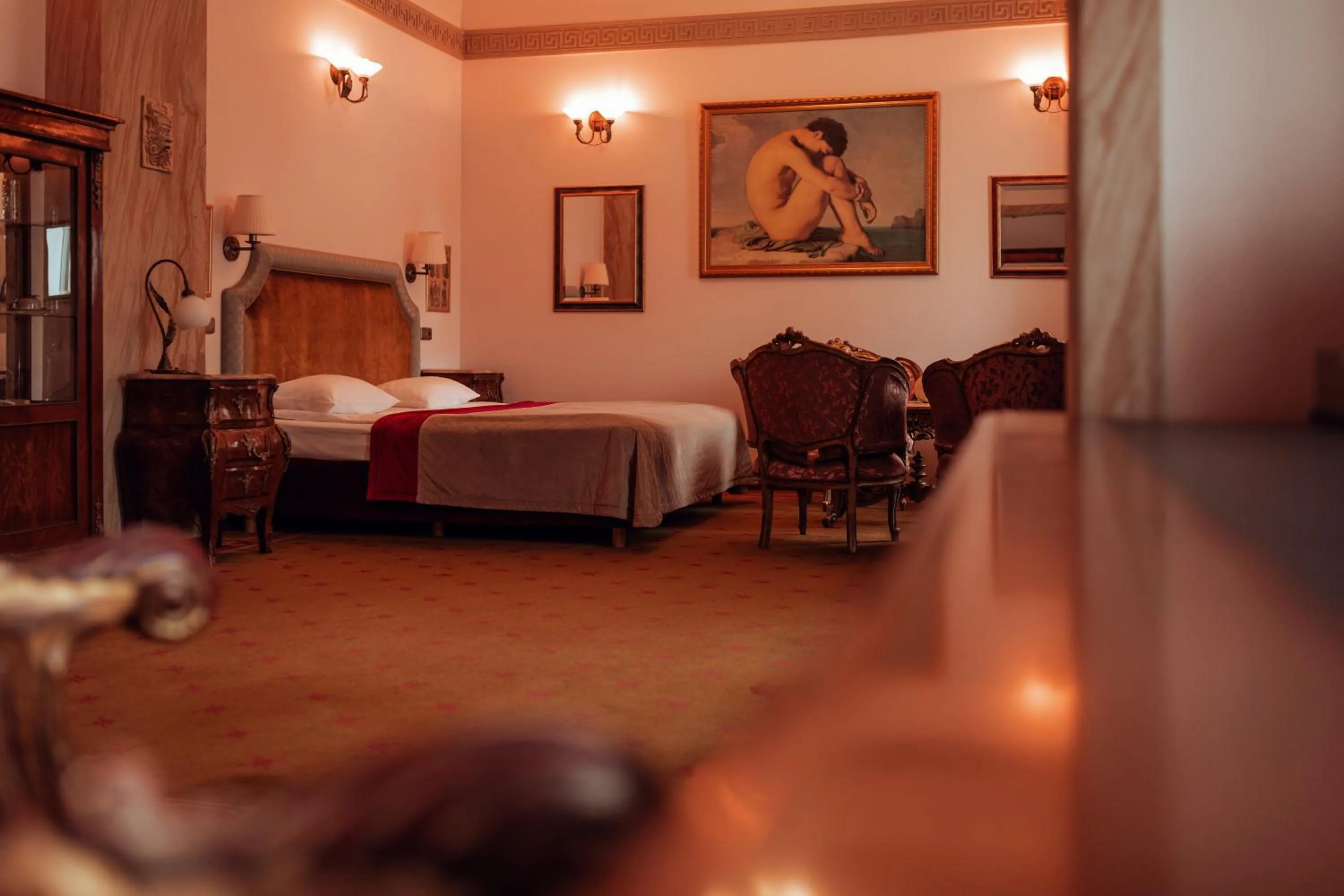 Bed in Hotel Ambasada Bolesławiec