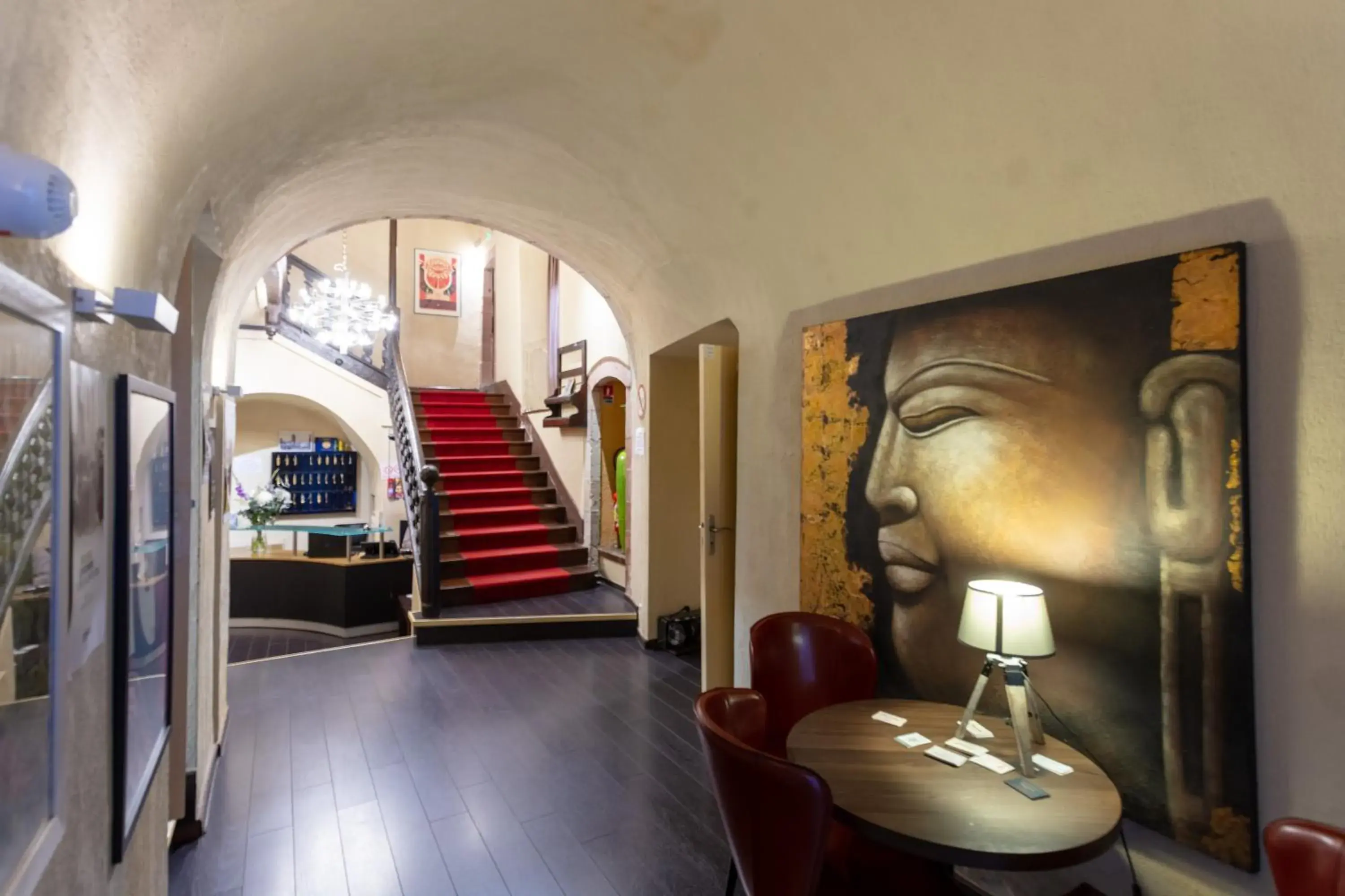 Lobby or reception in Hotel du Clocher Lobby or reception in Hotel du Clocher