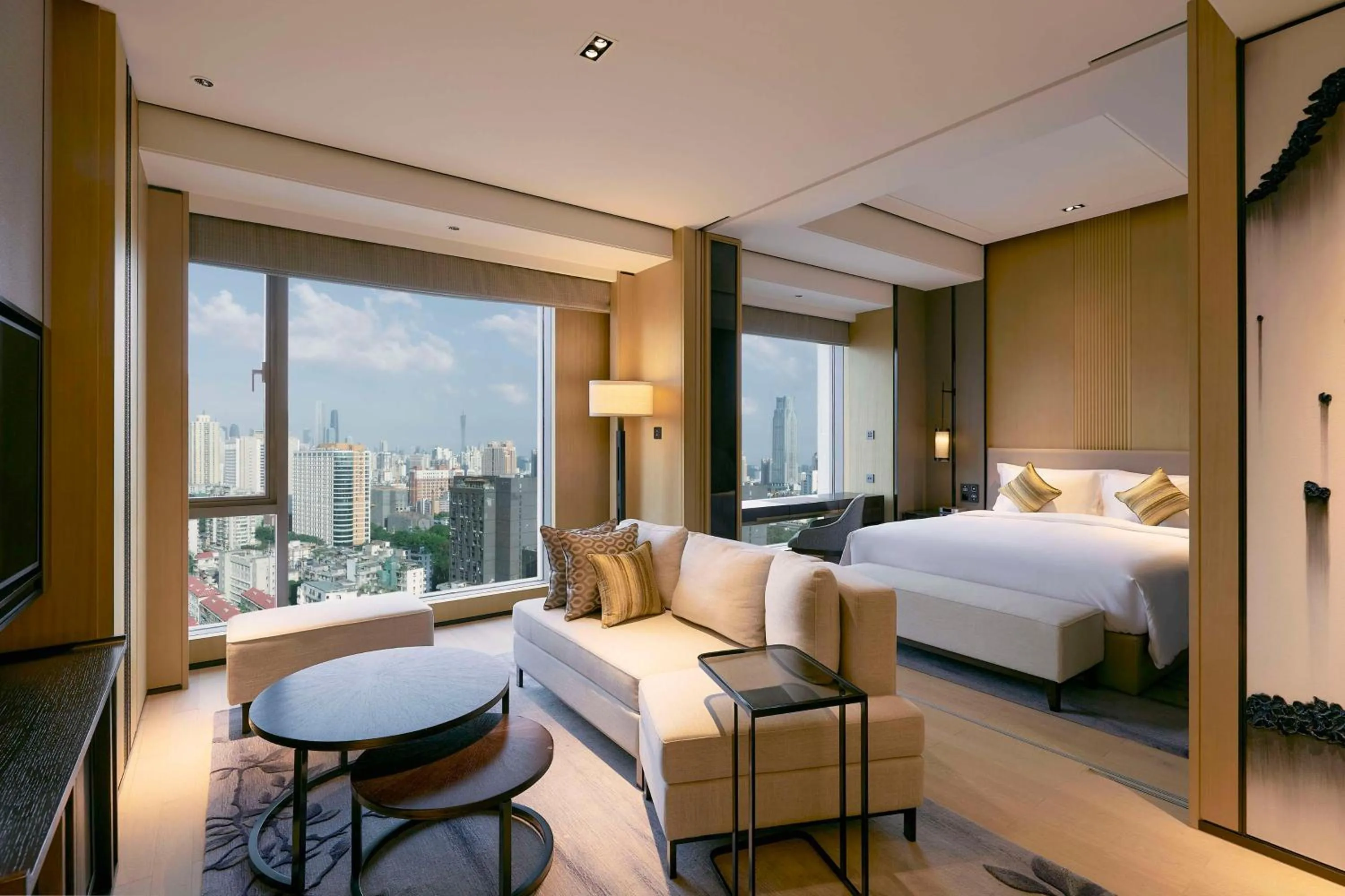 Seating area, Bed in Kempinski Residences Guangzhou