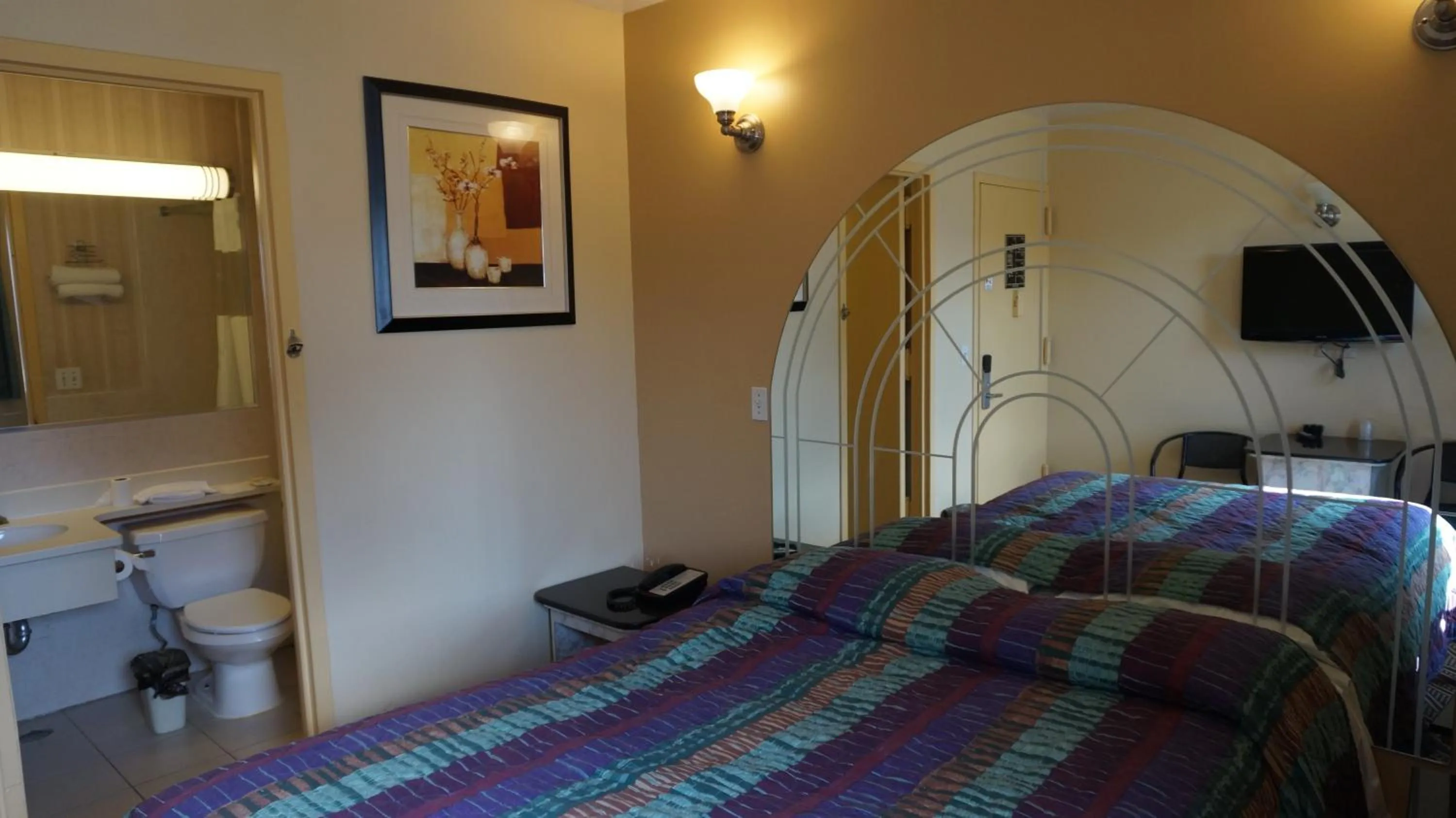 Bed in Flushing Motel