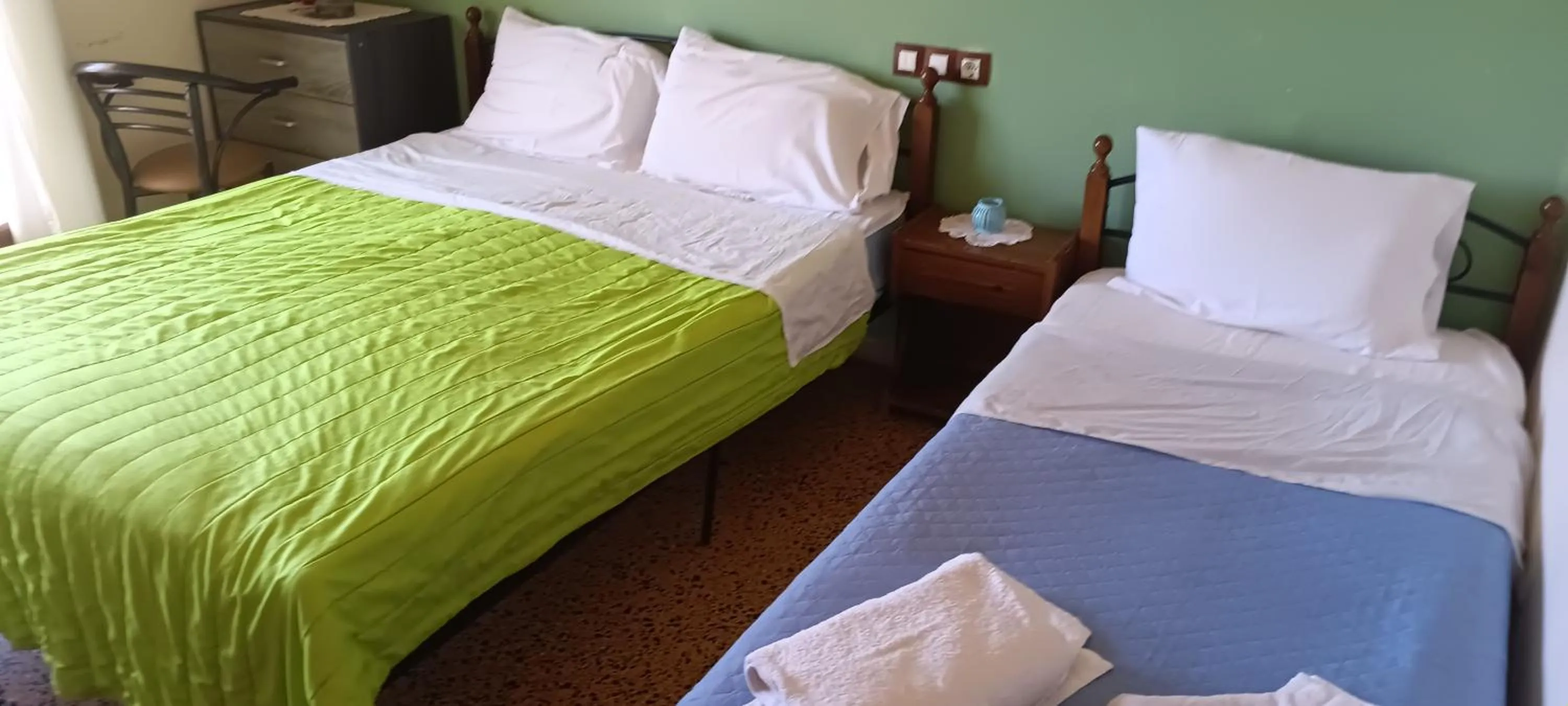 Bedroom, Bed in Hotel zakros rooms-restaurant