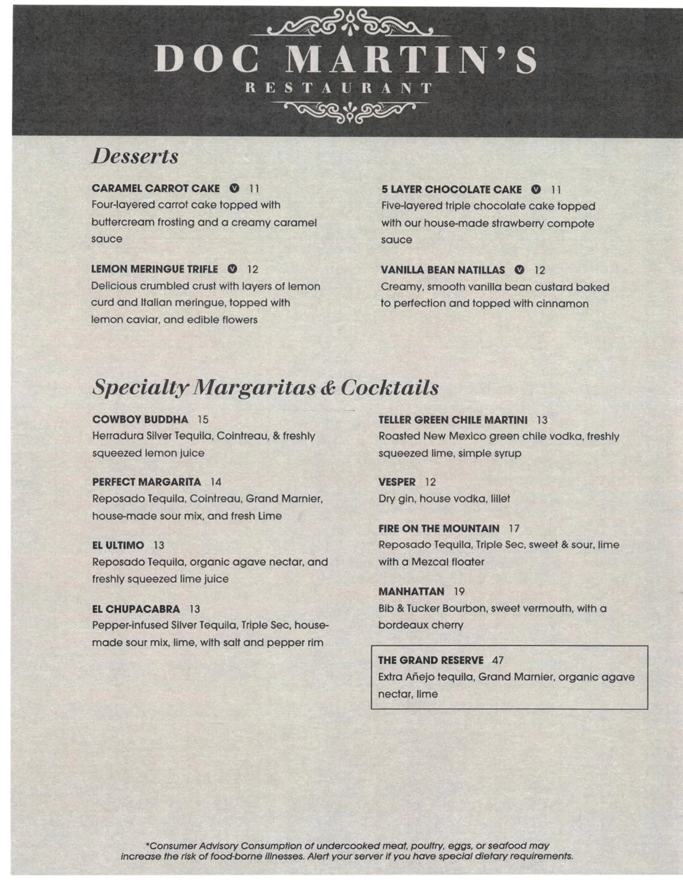 Food in The Historic Taos Inn