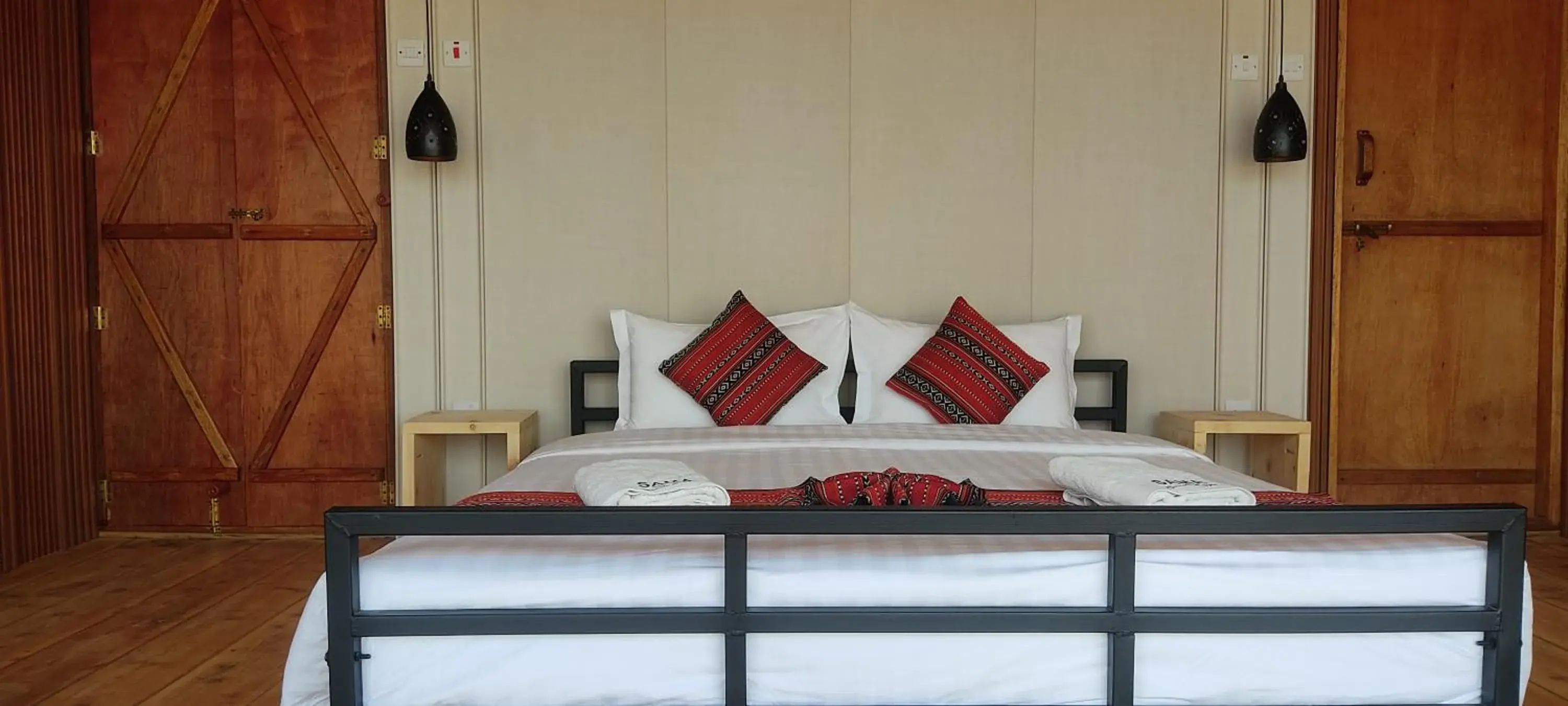 Bed in SAMA Al Areesh Desert Camp Bed in SAMA Al Areesh Desert Camp