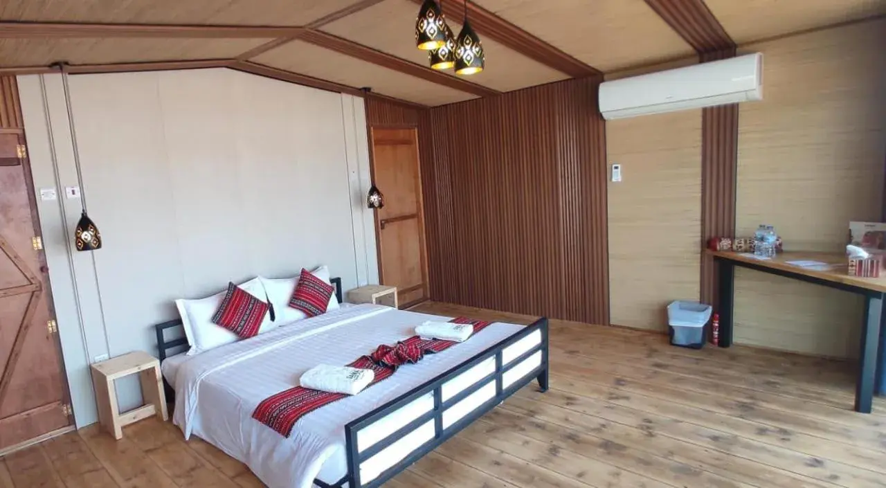 Bed in SAMA Al Areesh Desert Camp Bed in SAMA Al Areesh Desert Camp