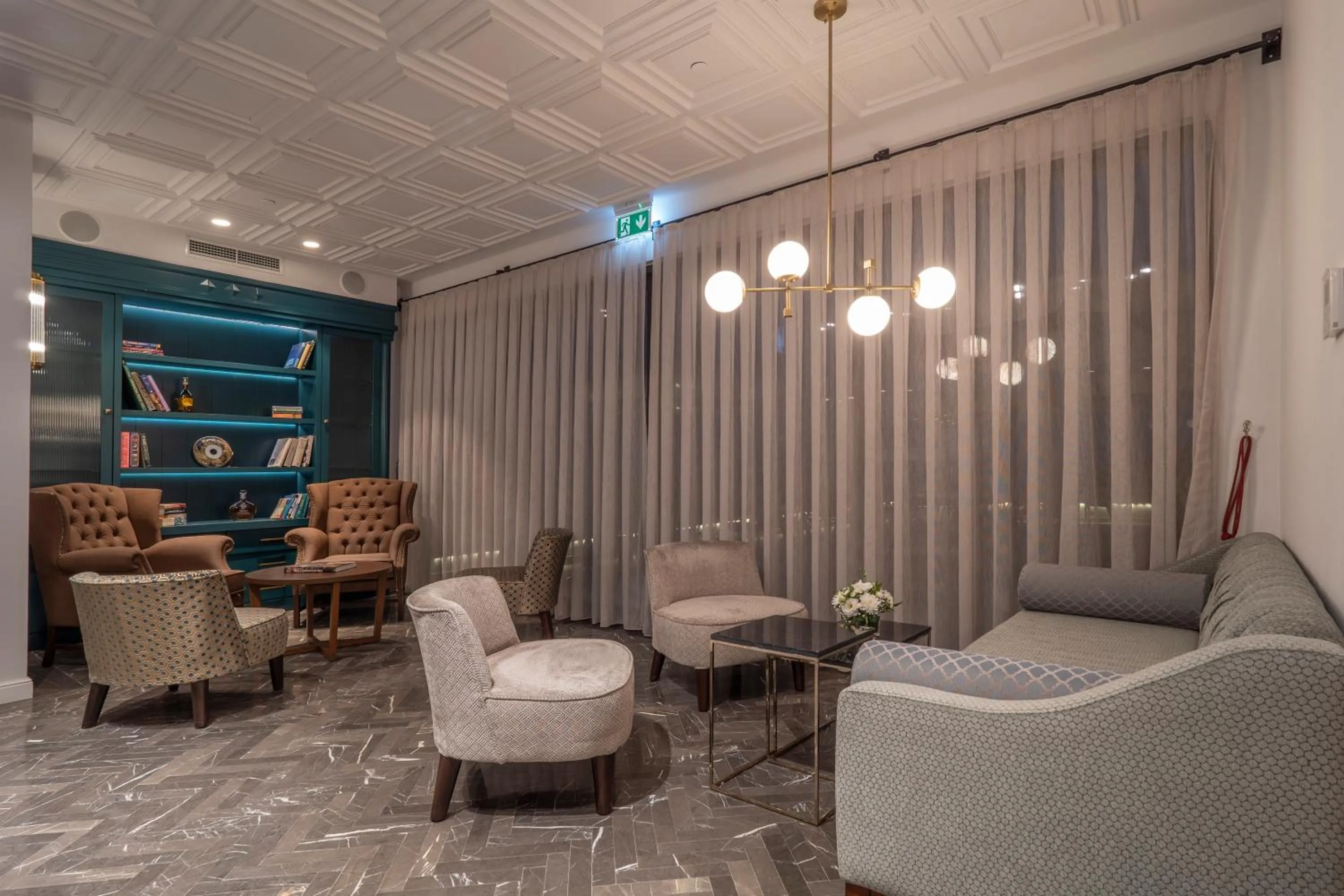 Library in Vivid Blue Serenity Resort