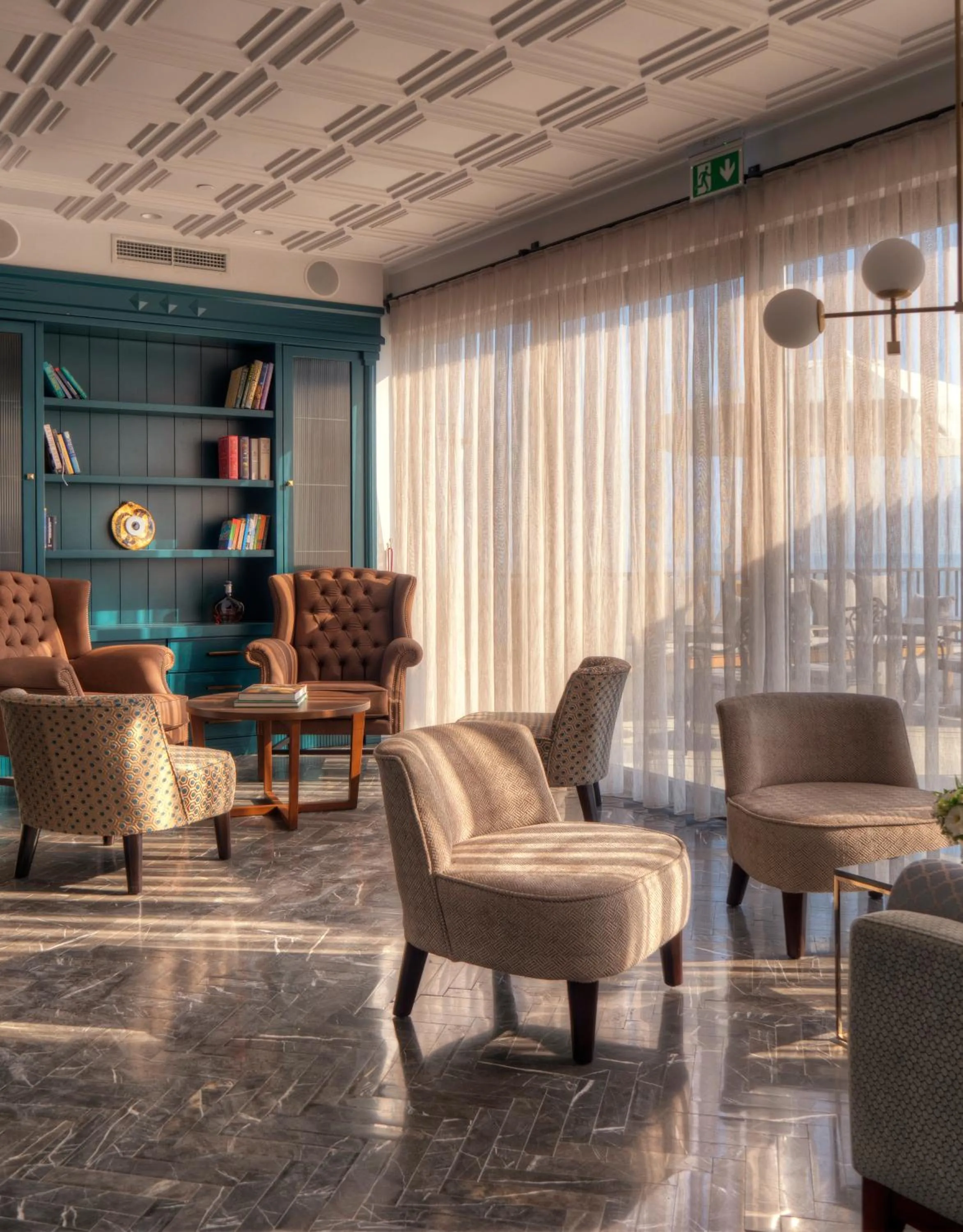 Library in Vivid Blue Serenity Resort