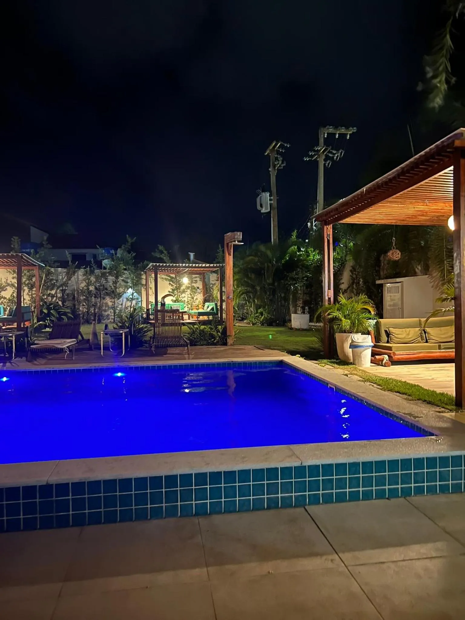 Pool view in Pousada Ricoco