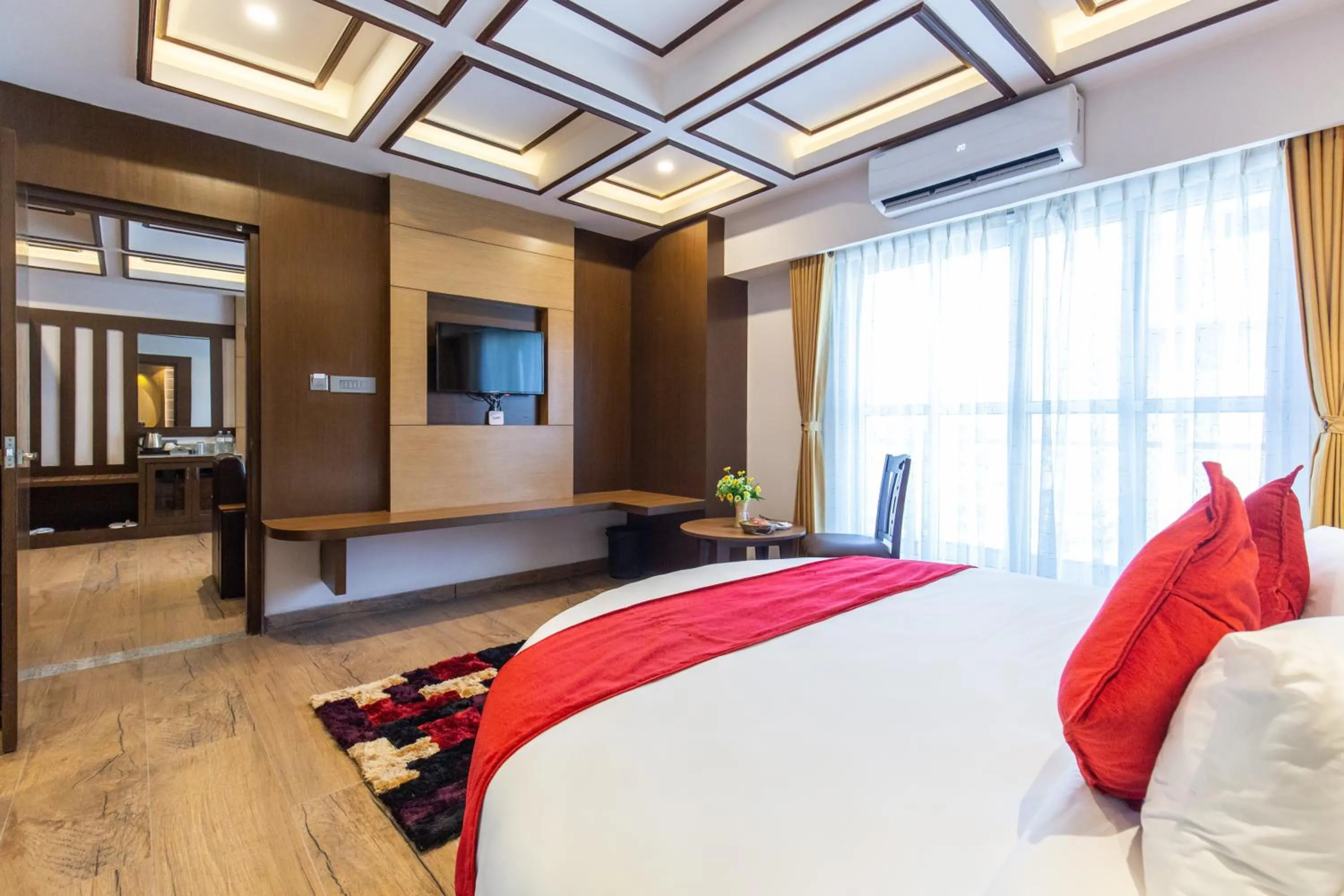 Bedroom, Bed in Mourya Hotel