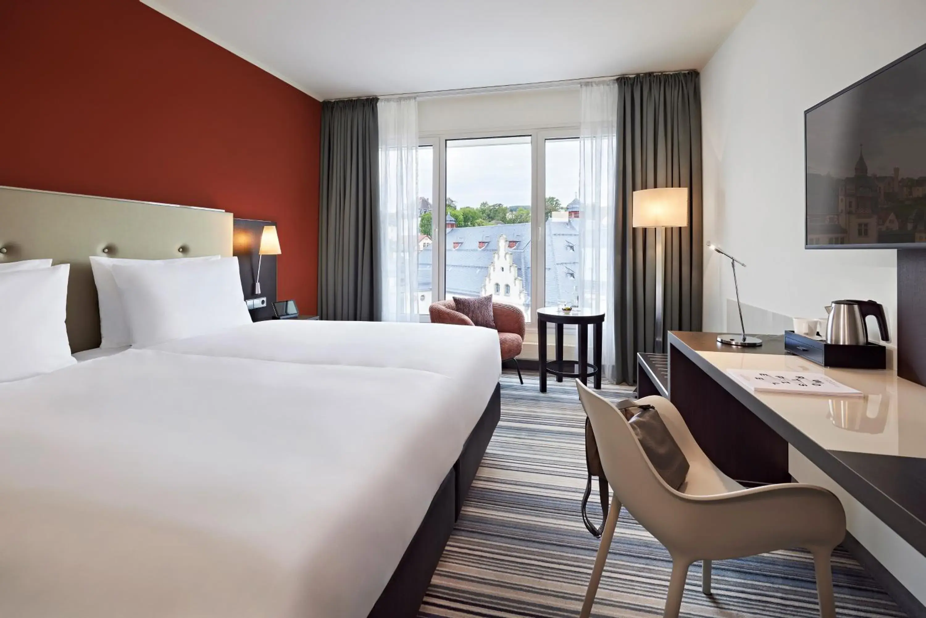 Bedroom, Bed in Dorint Hotel Esplanade Jena Bedroom, Bed in Dorint Hotel Esplanade Jena