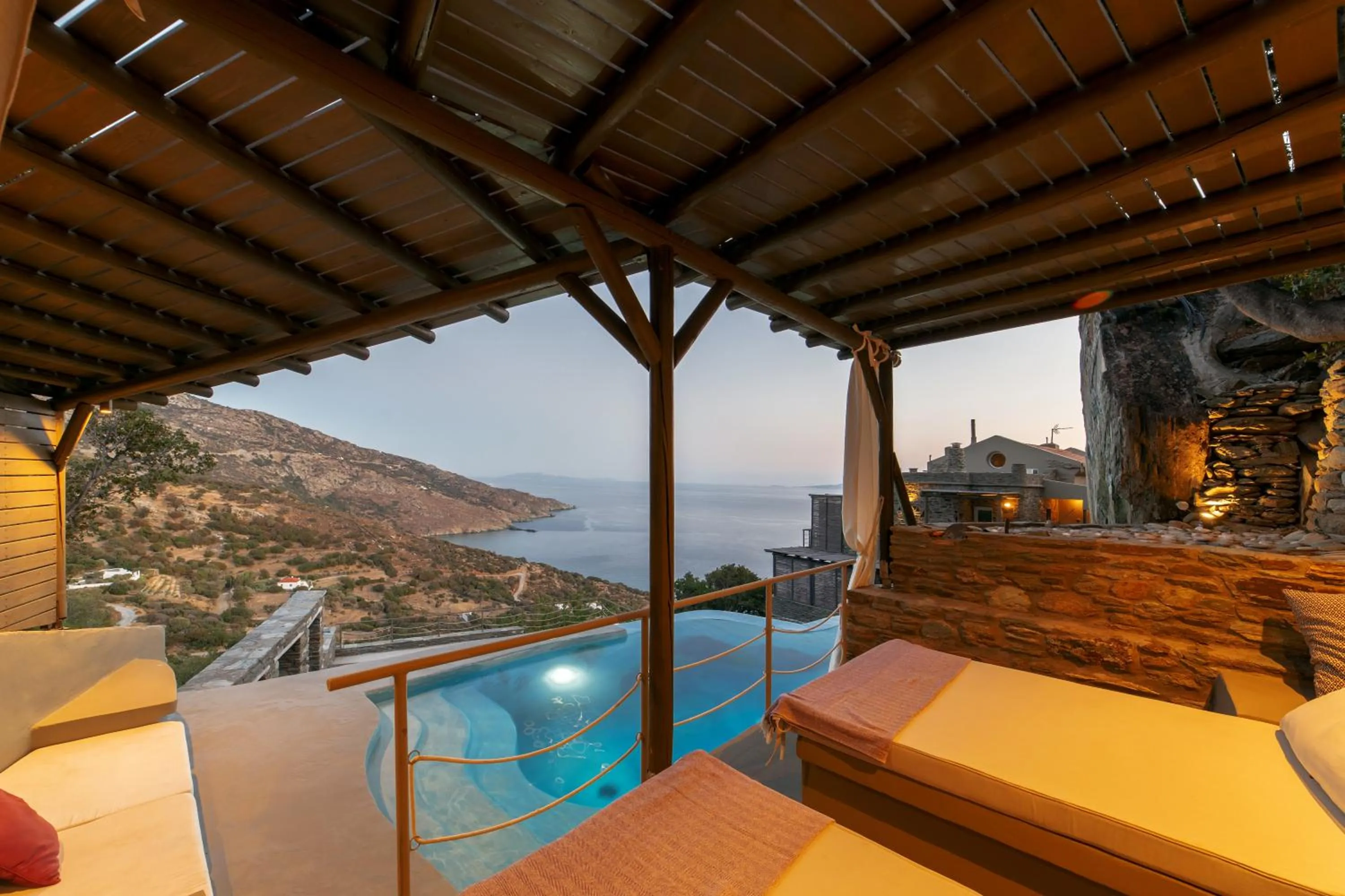 Swimming pool in Aegean Castle Andros – Adults Only