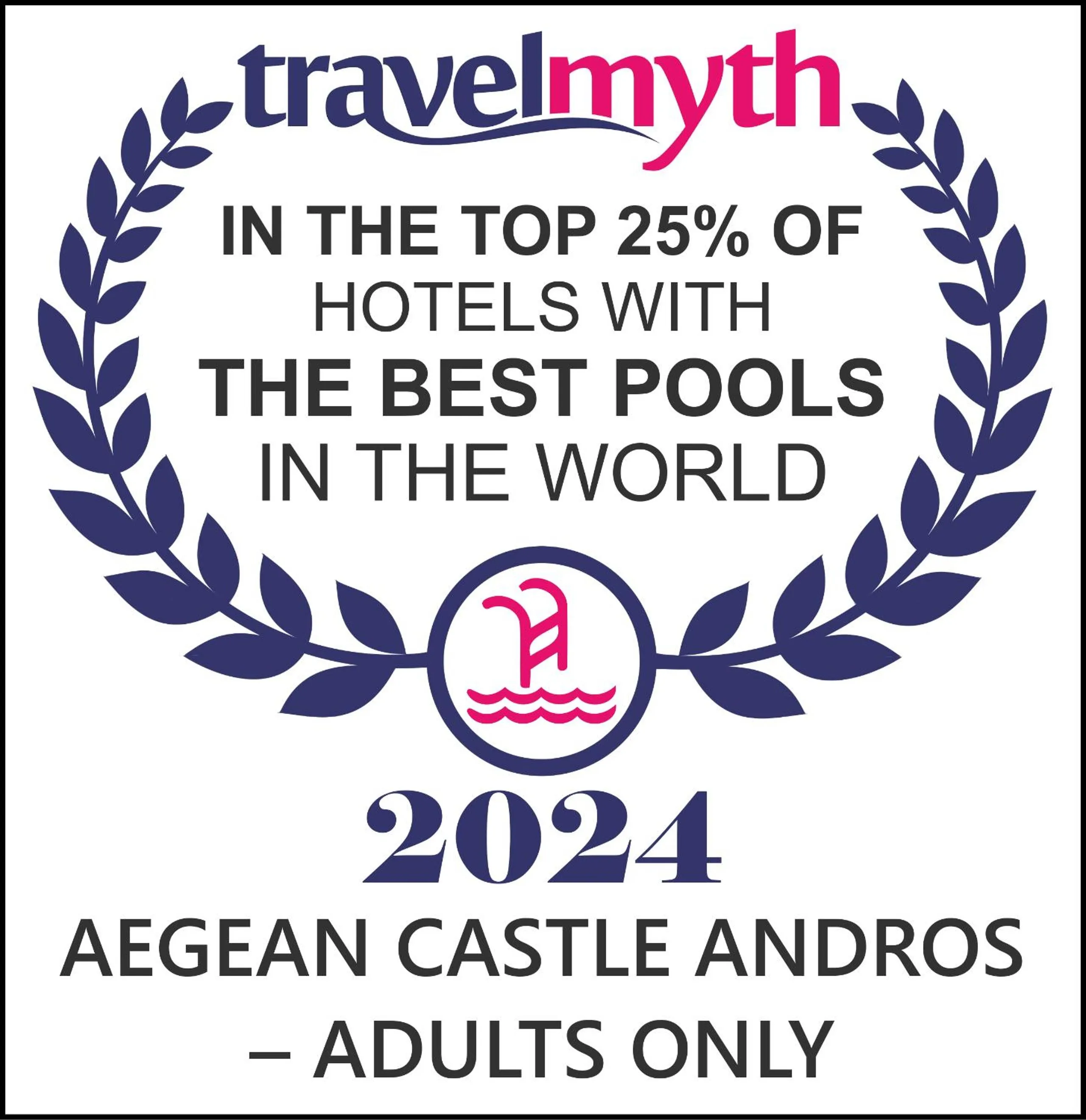 Swimming pool in Aegean Castle Andros – Adults Only