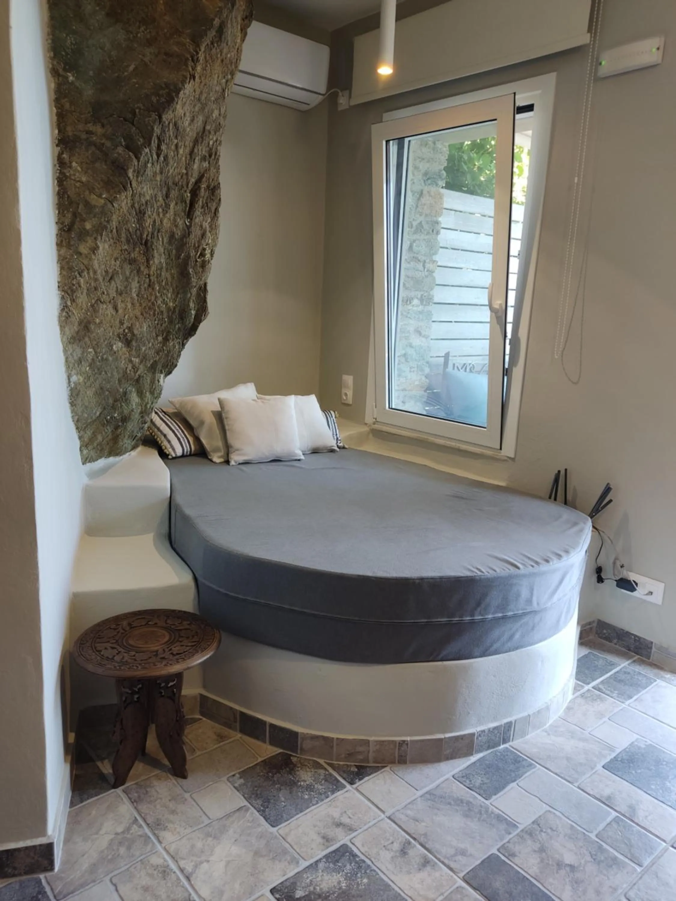 Bed in Aegean Castle Andros – Adults Only