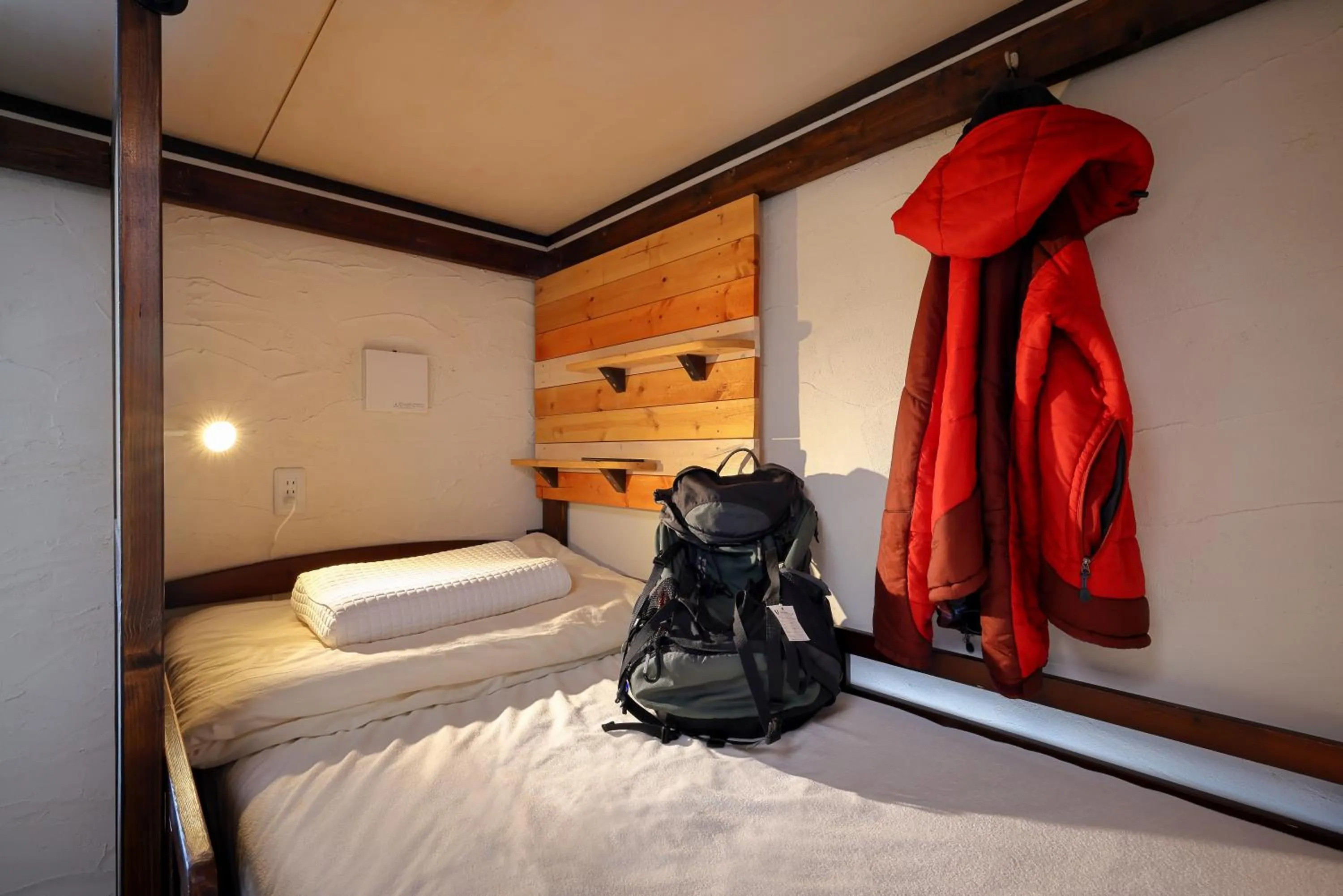 Bed in Sendai Guest House UMEBACHI