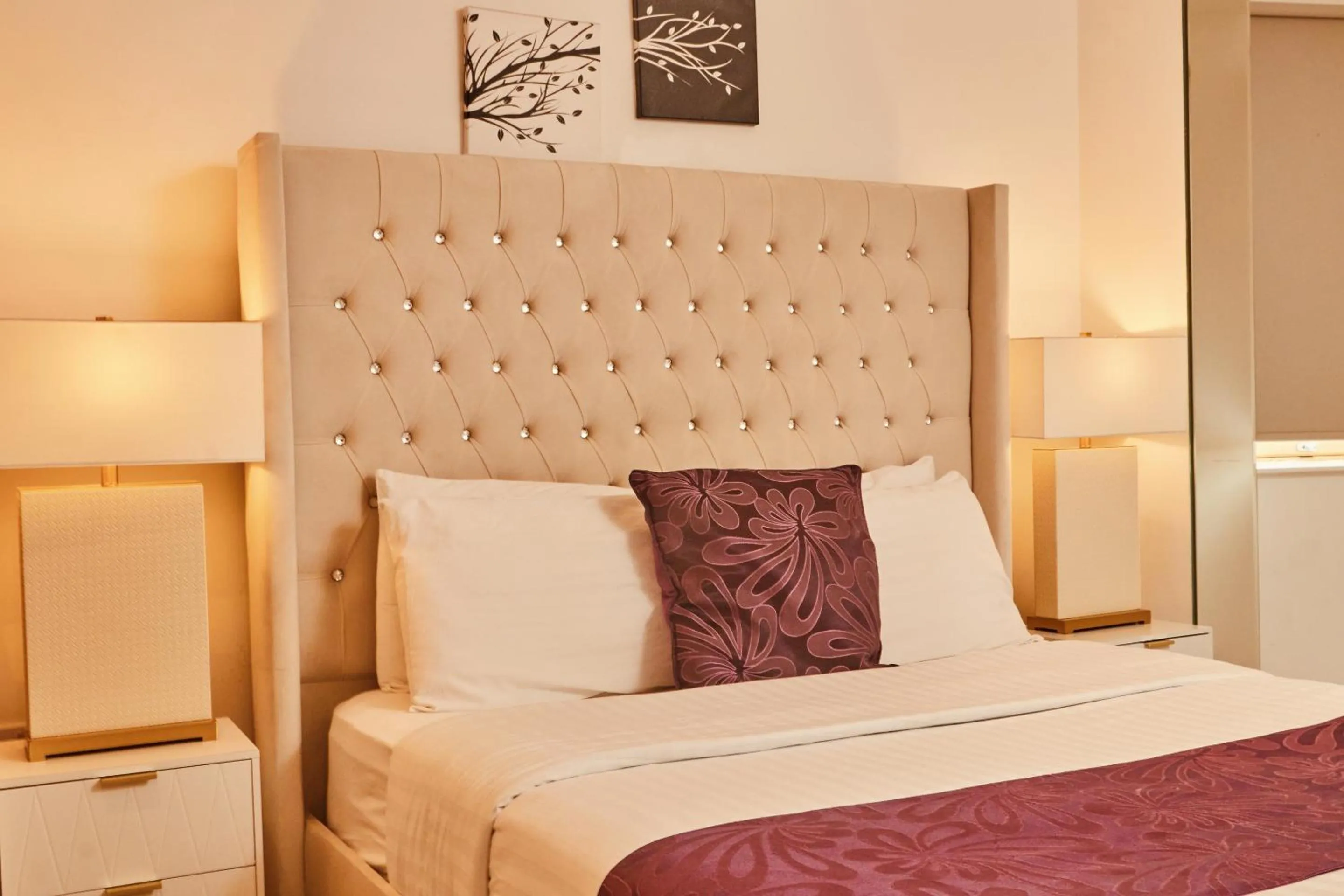 Bedroom, Bed in Modern Leeds City Apartment