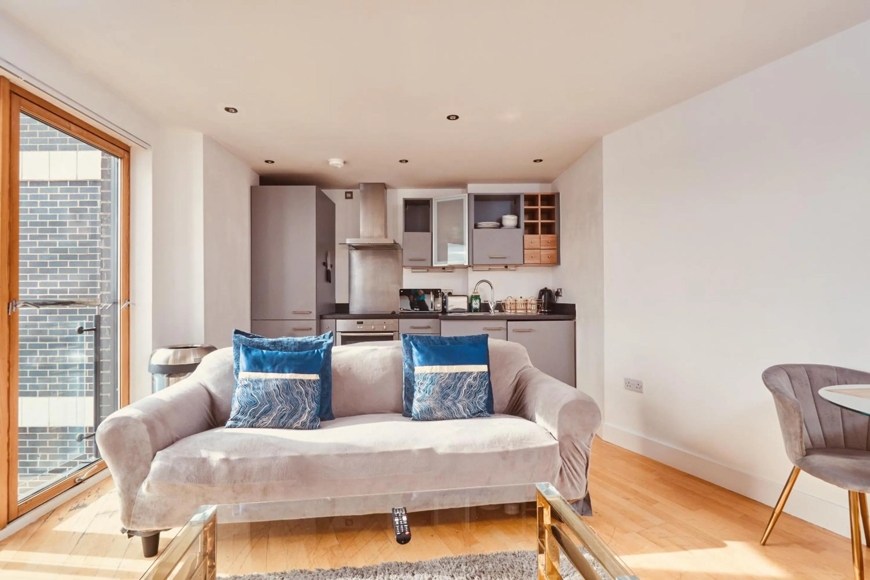 Living room in Modern Leeds City Apartment