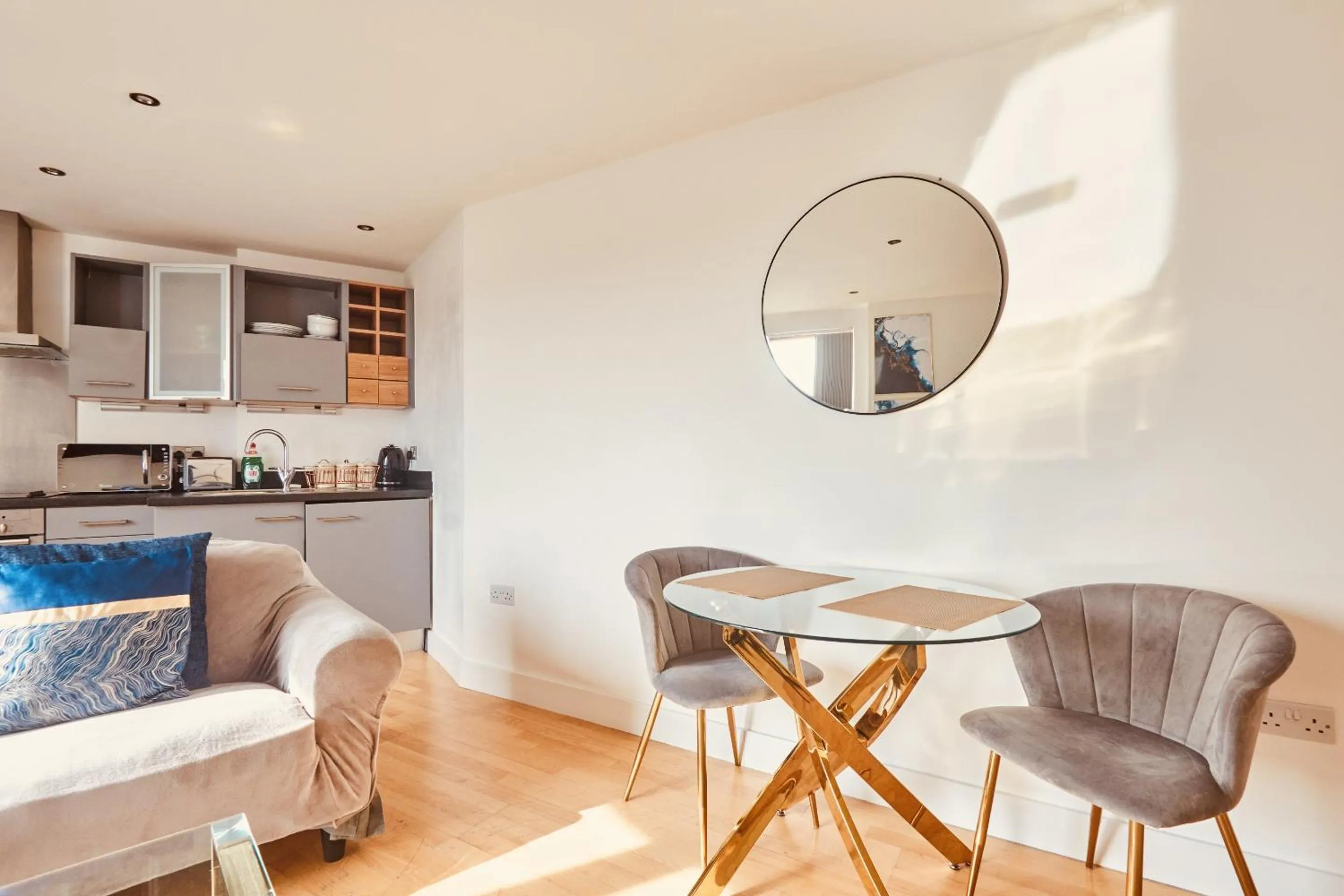 Living room in Modern Leeds City Apartment