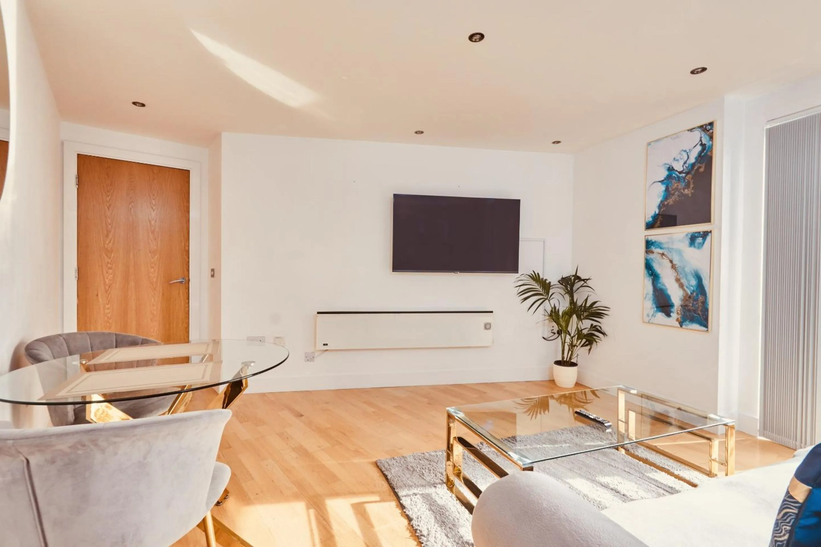 Living room in Modern Leeds City Apartment