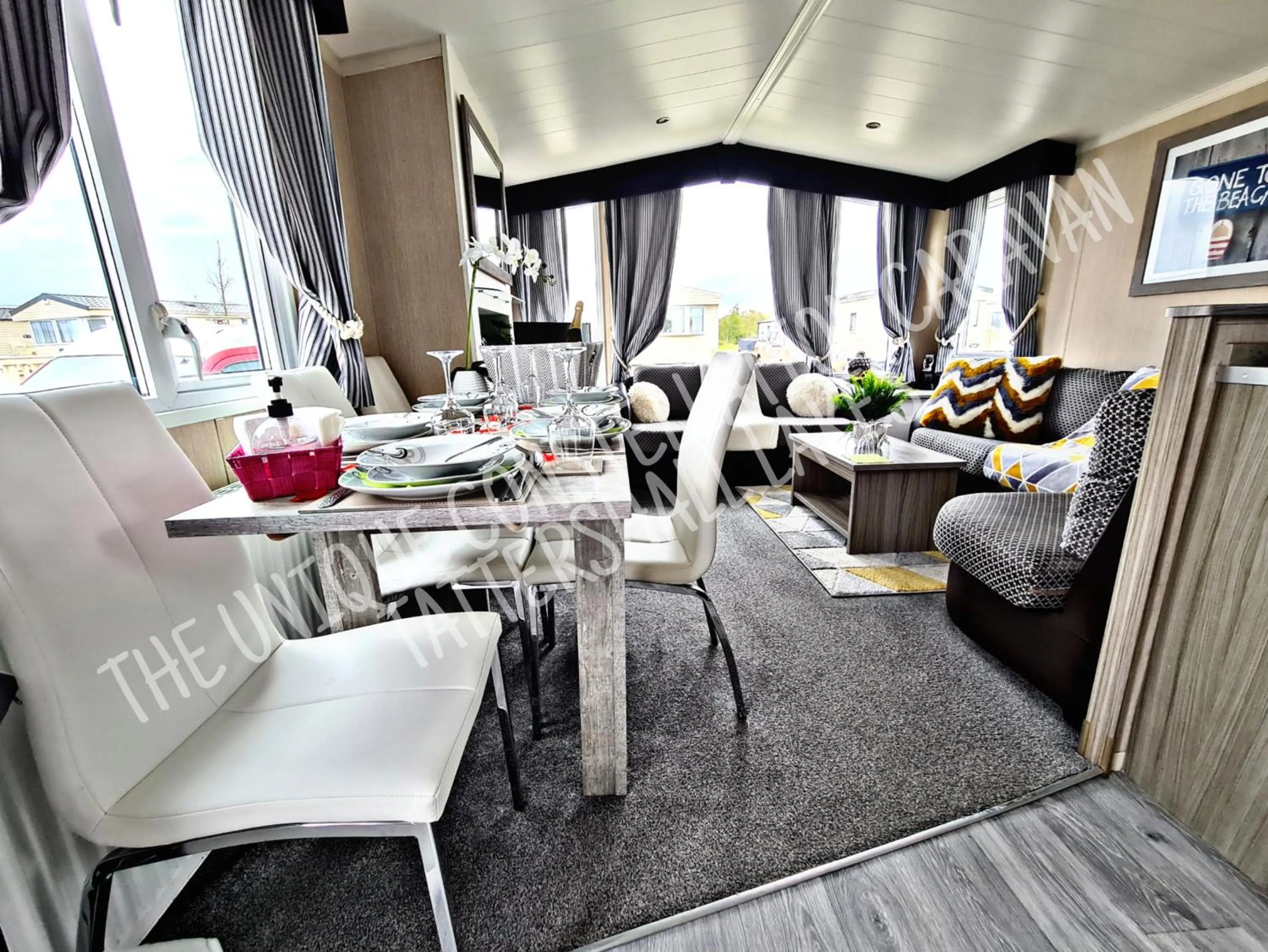 Photo of the whole room in Tattershall Luxury Hot Tub Caravan