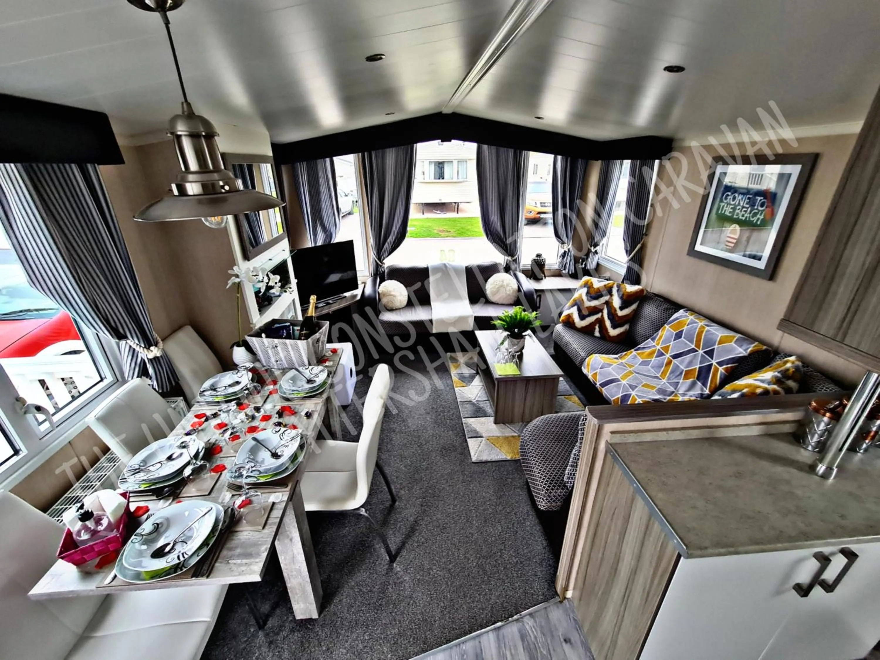 Dining area in Tattershall Luxury Hot Tub Caravan
