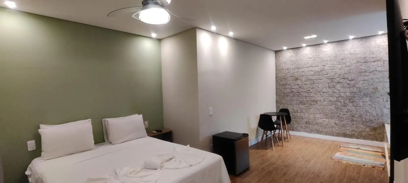 Bed in Pousada Banana Cipó