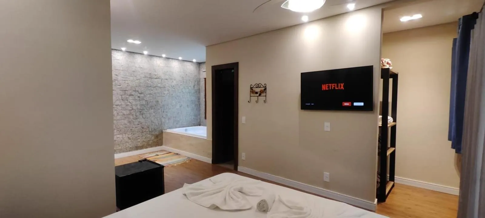 Bed in Pousada Banana Cipó