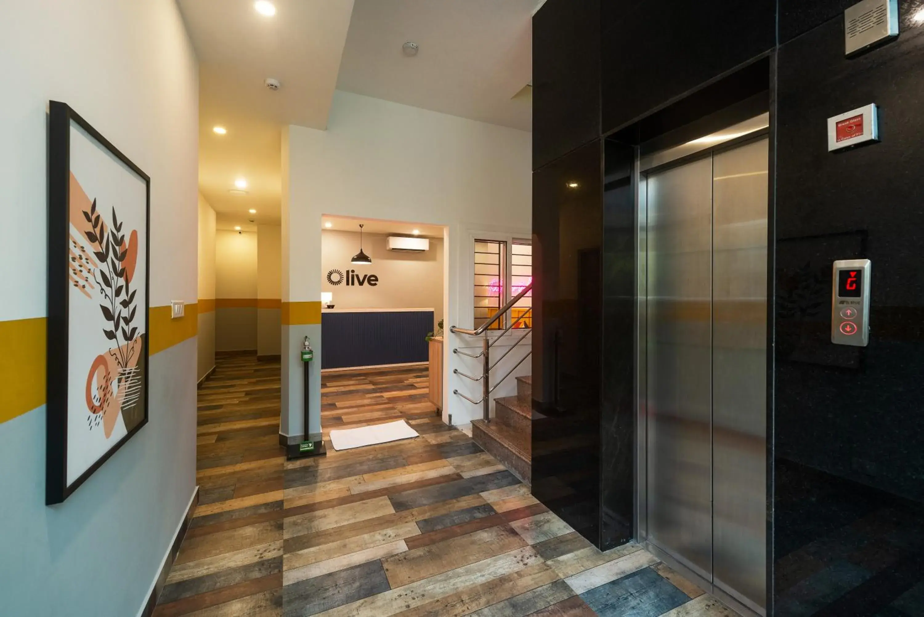 Lobby or reception in Olive Zip Kalyan Nagar by Embassy Group Lobby or reception in Olive Zip Kalyan Nagar by Embassy Group