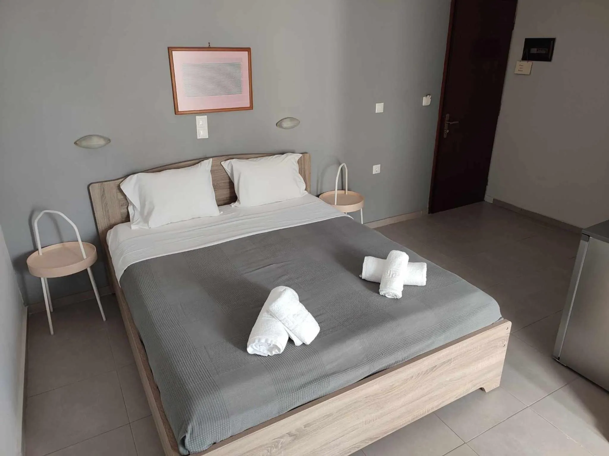 Bed in Posidonio Hotel